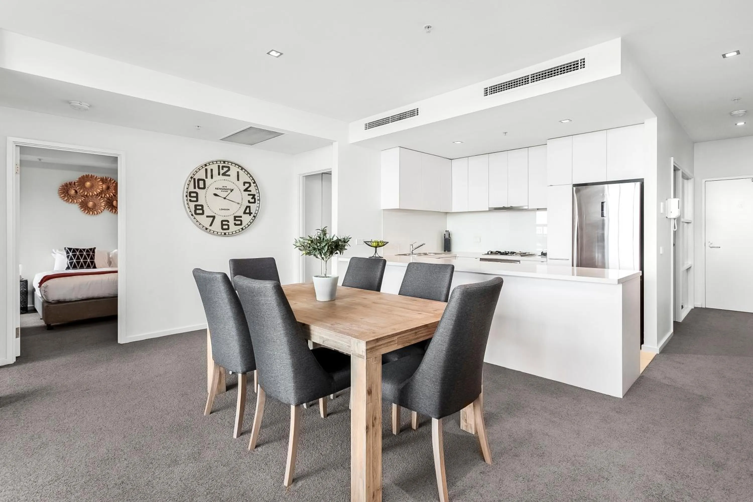 Kitchen or kitchenette in Waterfront Melbourne Apartments