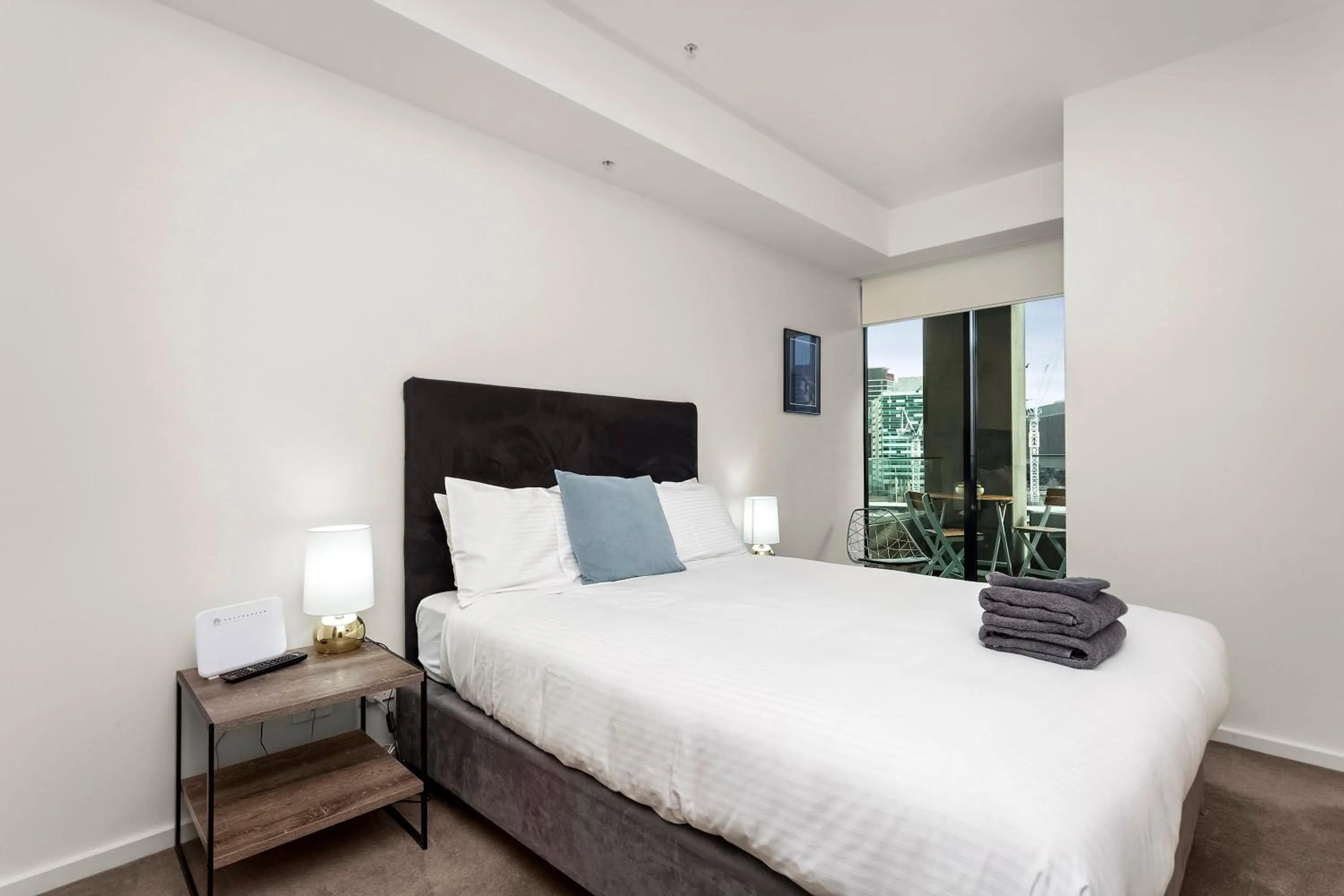 Bed in Waterfront Melbourne Apartments