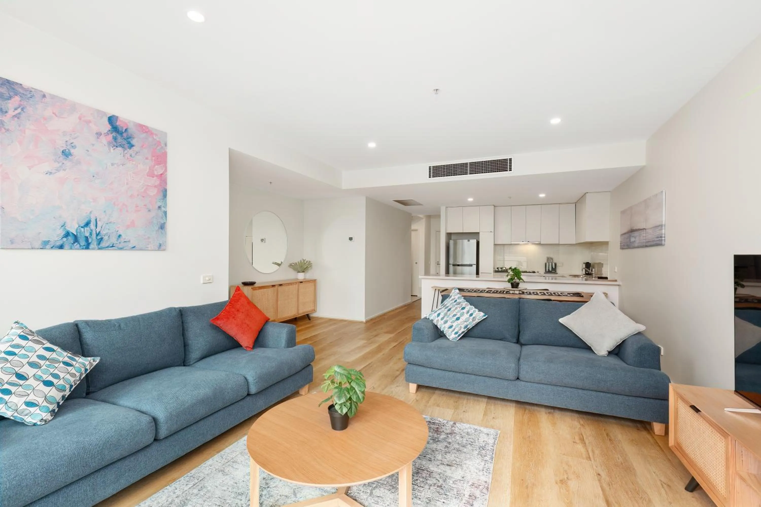 Living room in Waterfront Melbourne Apartments