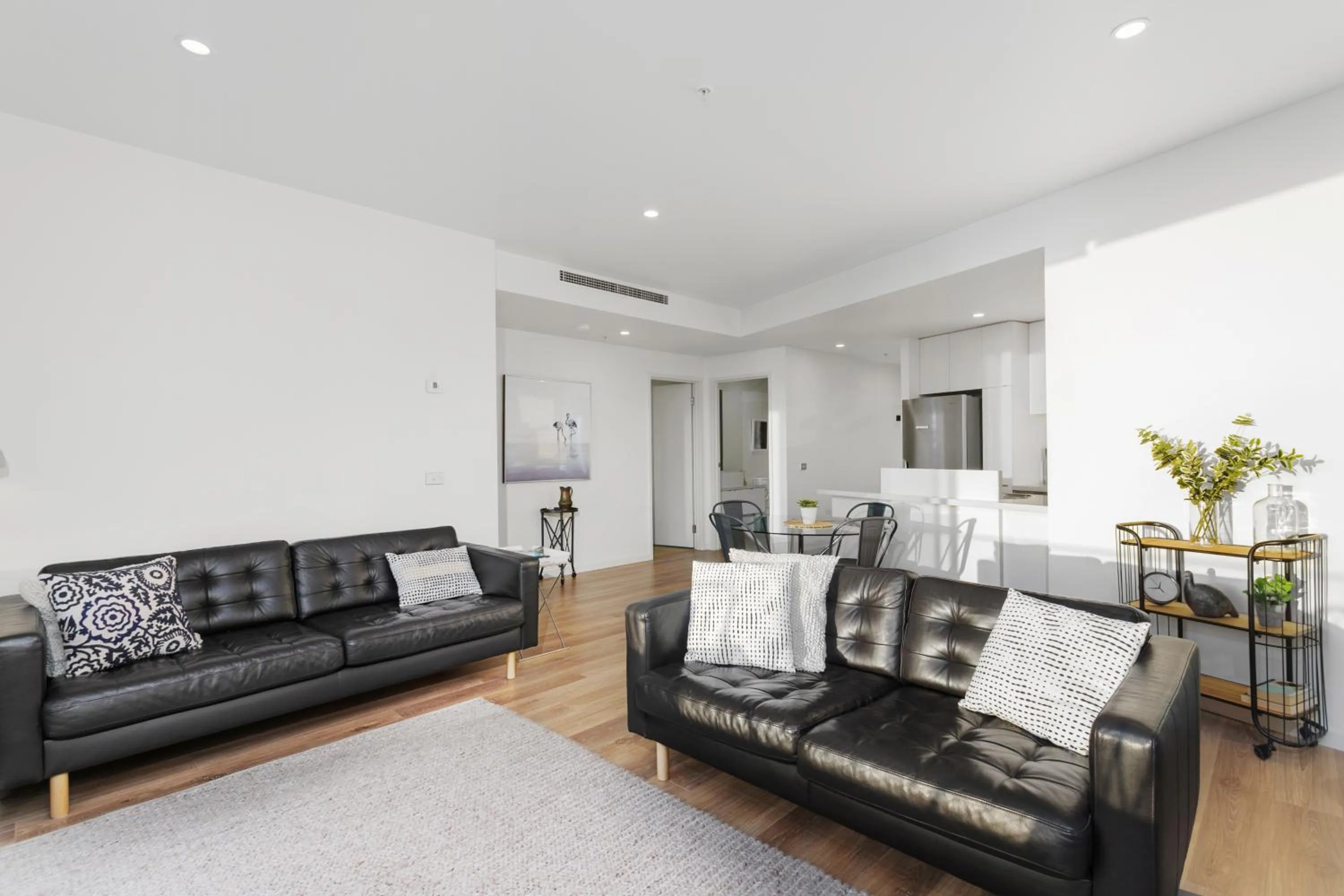 Living room in Waterfront Melbourne Apartments