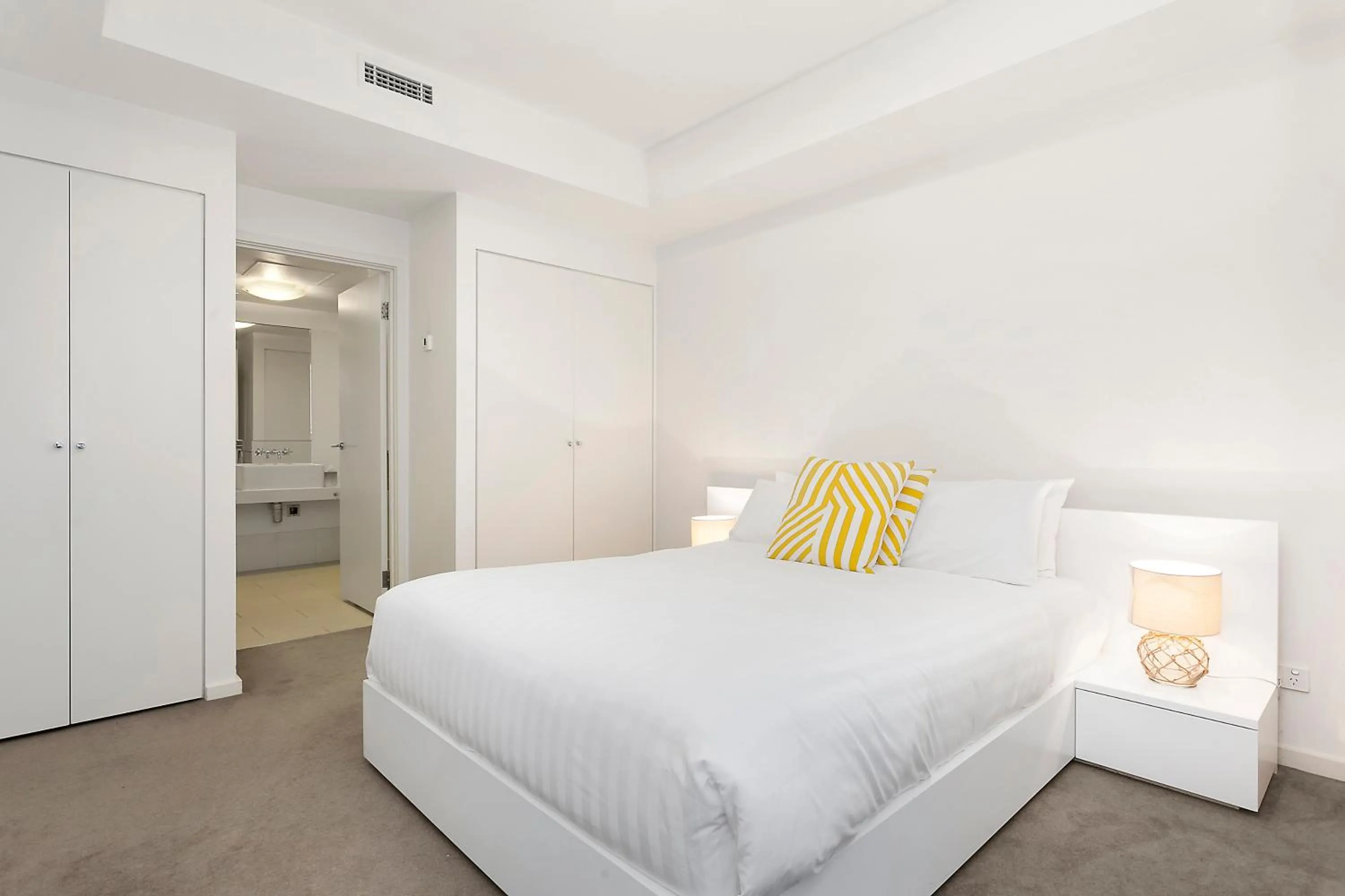Bed in Waterfront Melbourne Apartments