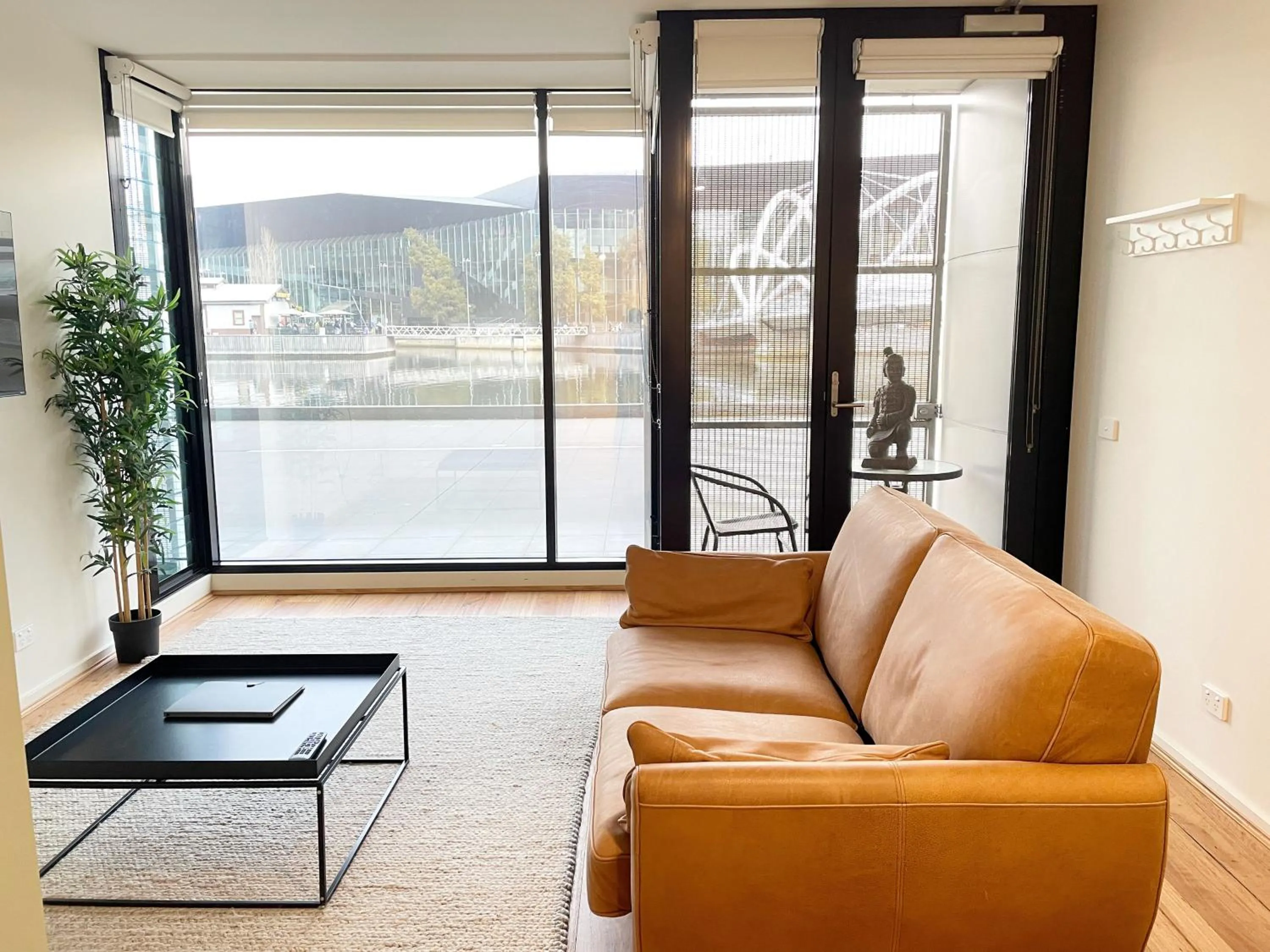 Living room in Waterfront Melbourne Apartments