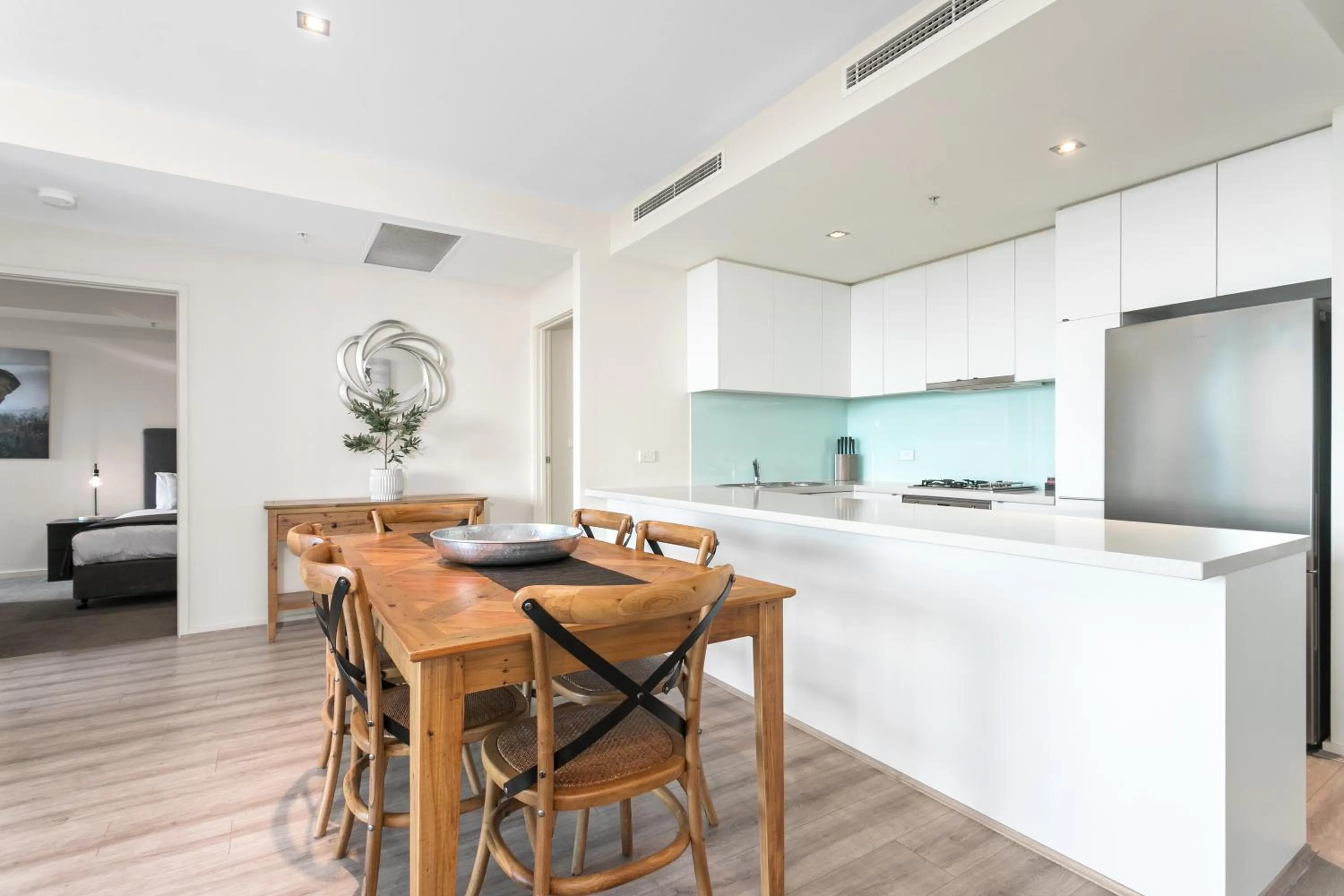 Dining area in Waterfront Melbourne Apartments