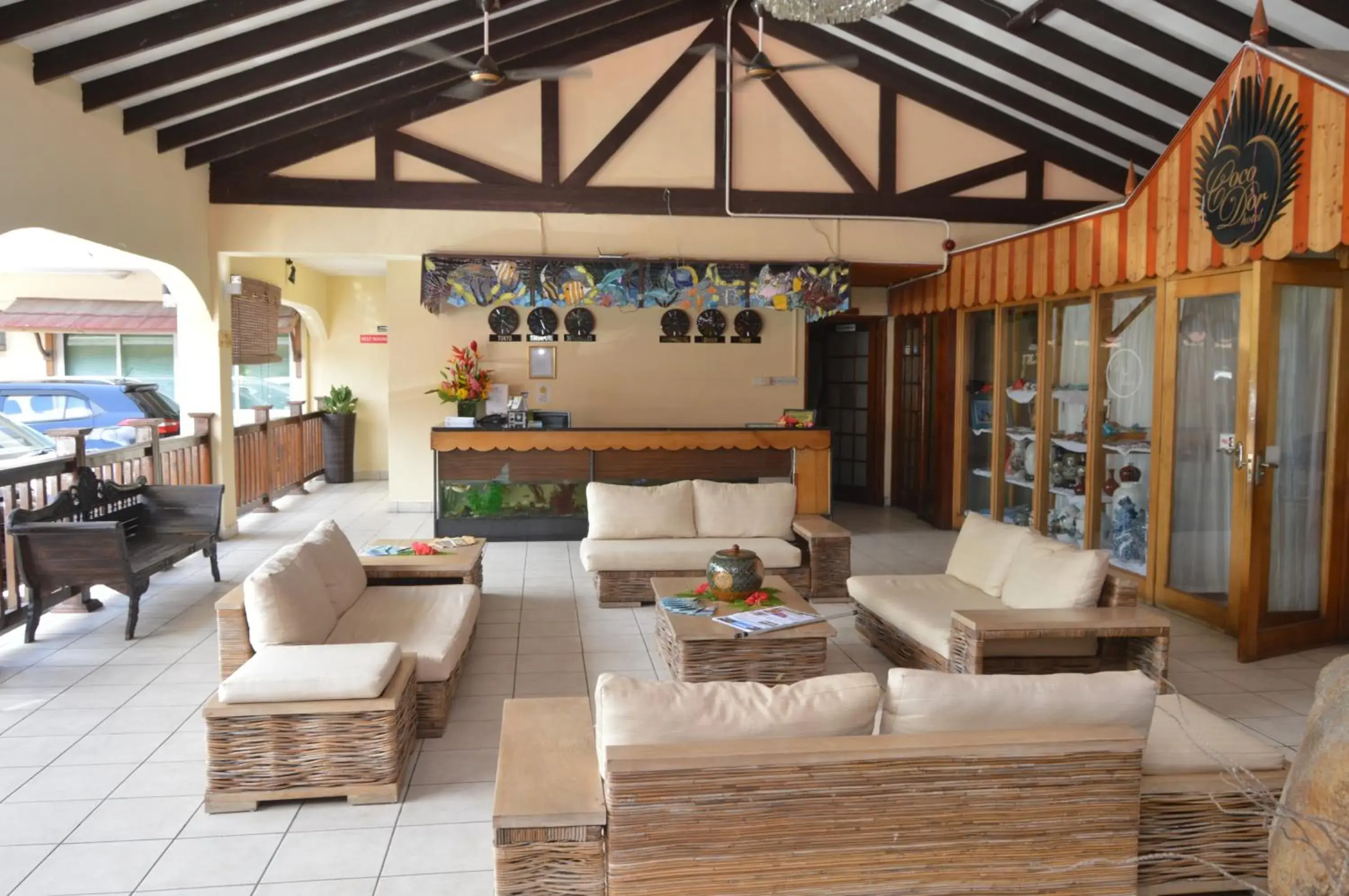 Lobby or reception in Coco D'or Hotel Seychelles Lobby or reception in Coco D'or Hotel Seychelles