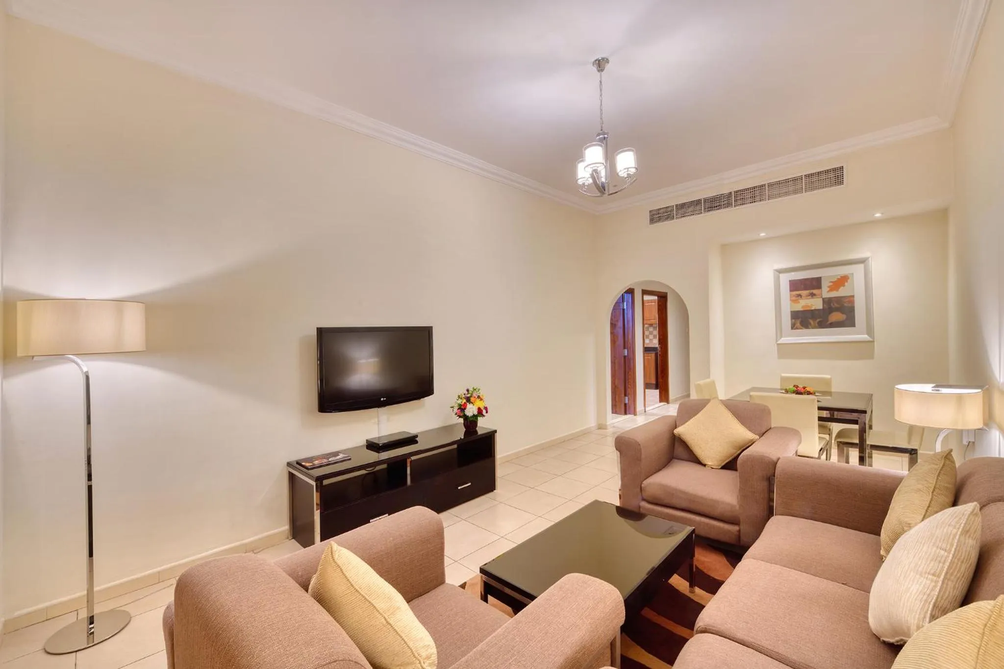 Communal lounge/ TV room in Pearl Marina Hotel Apartments