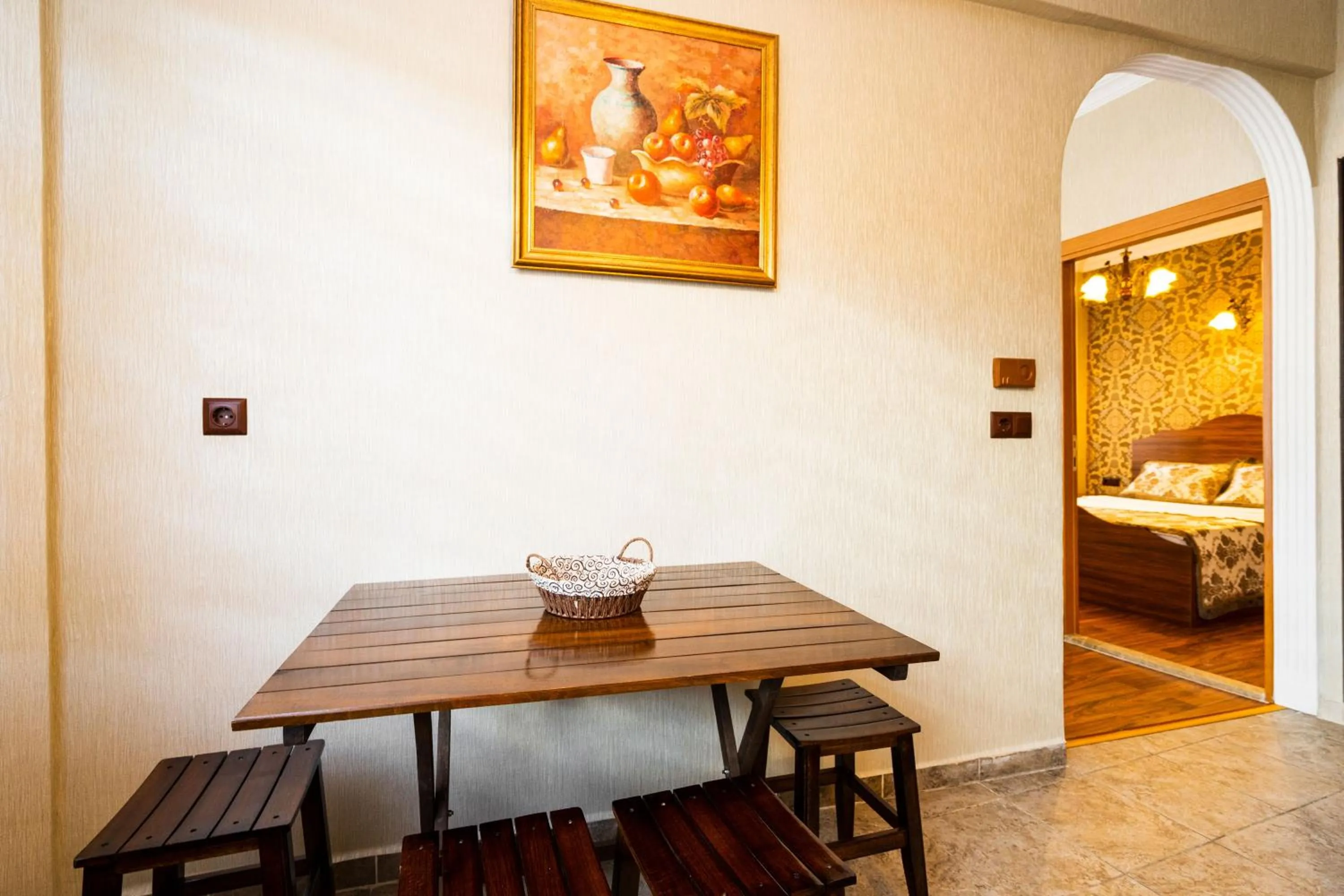 Living room, Bed in The First Ottoman Suites