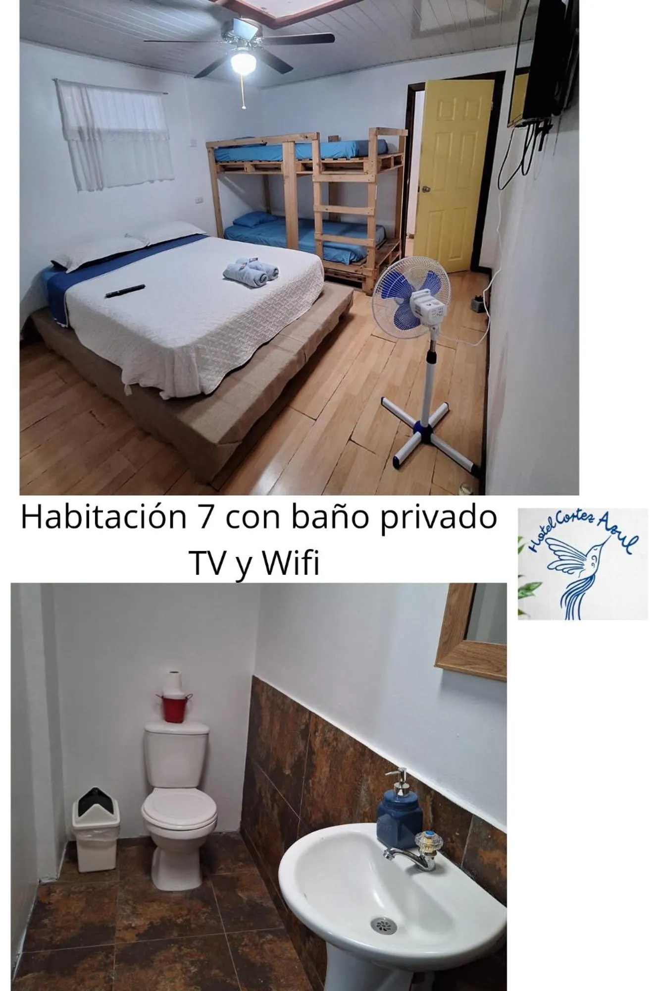 Toilet, Bed in Hotel Cortez Azul