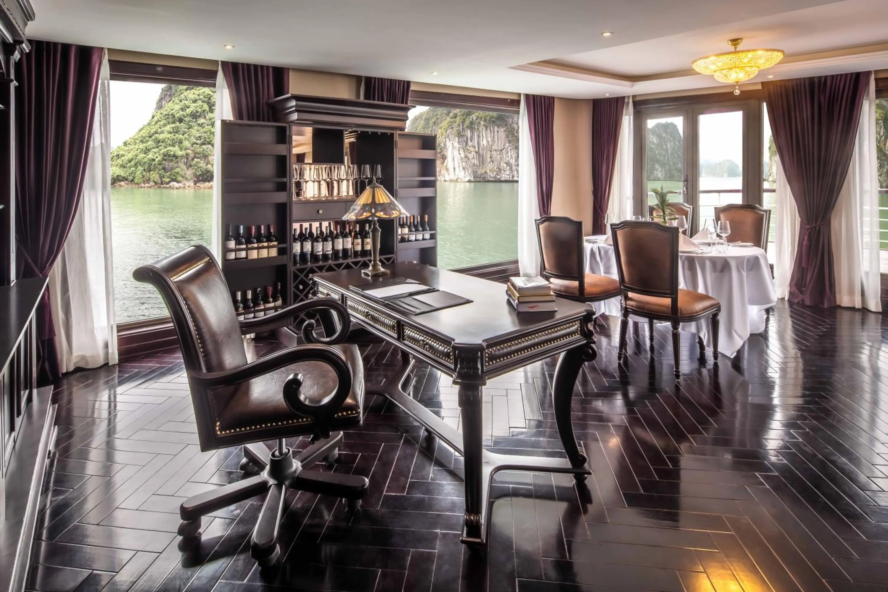 Living room in Ambassador Cruise Halong Bay