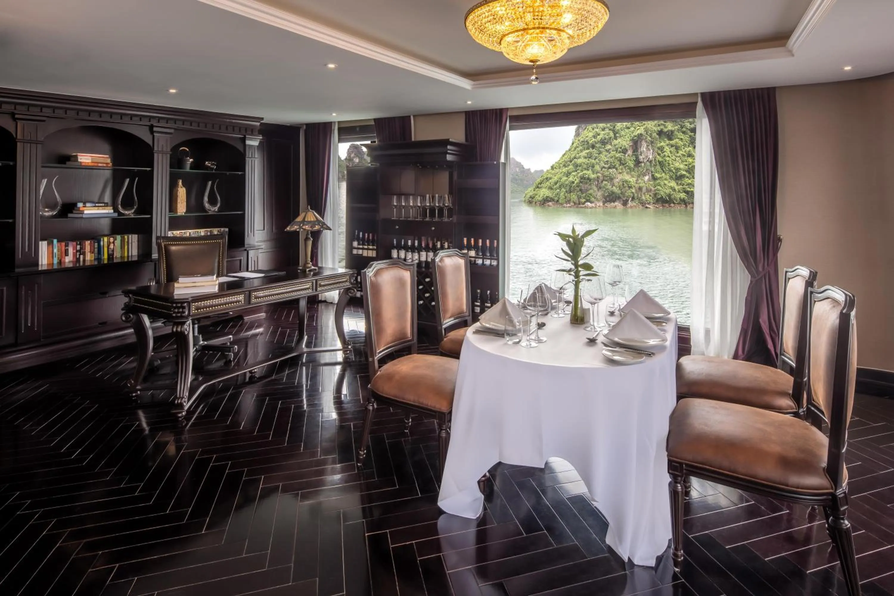 Living room in Ambassador Cruise Halong Bay