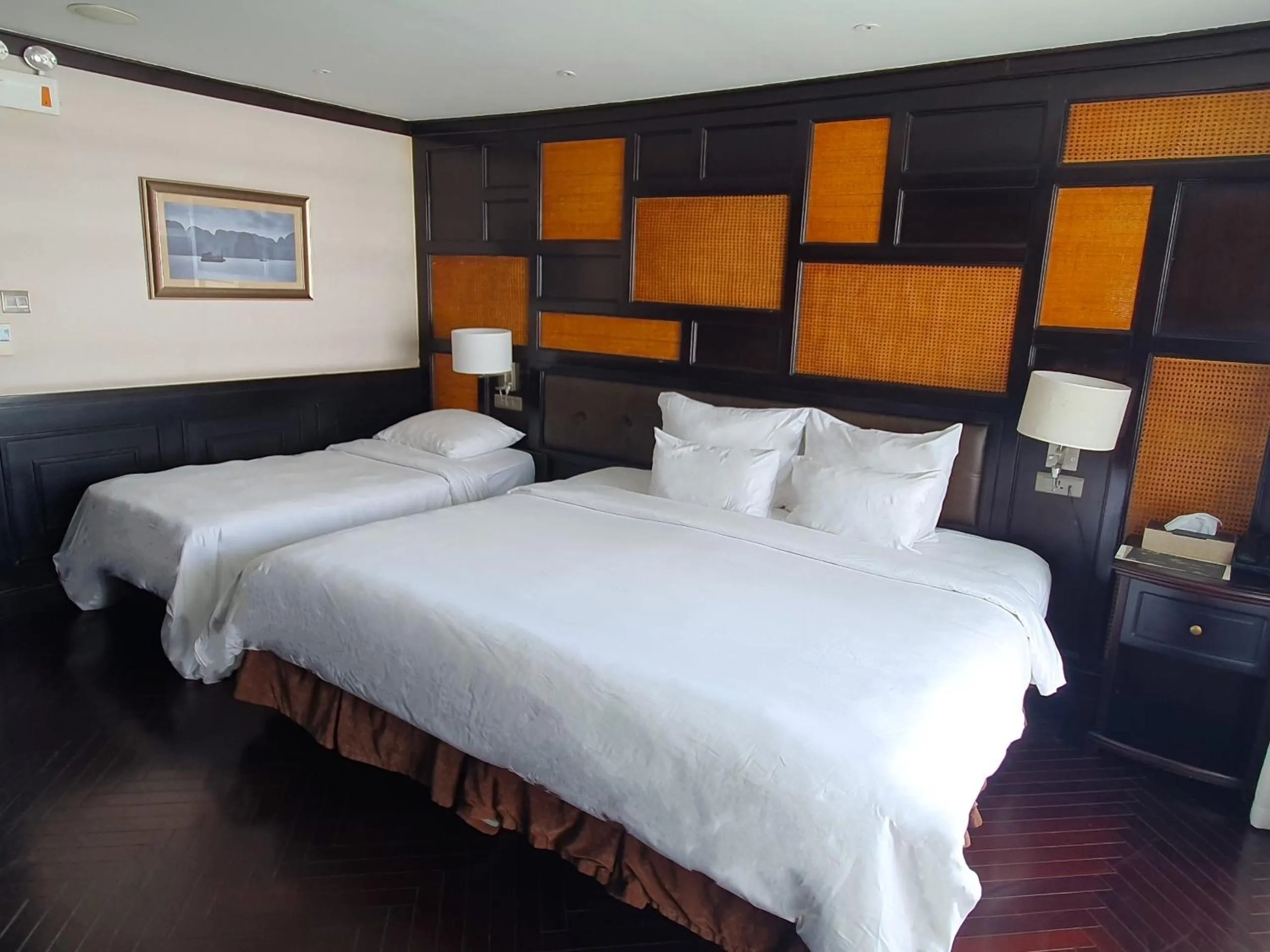 Bed in Ambassador Cruise Halong Bay