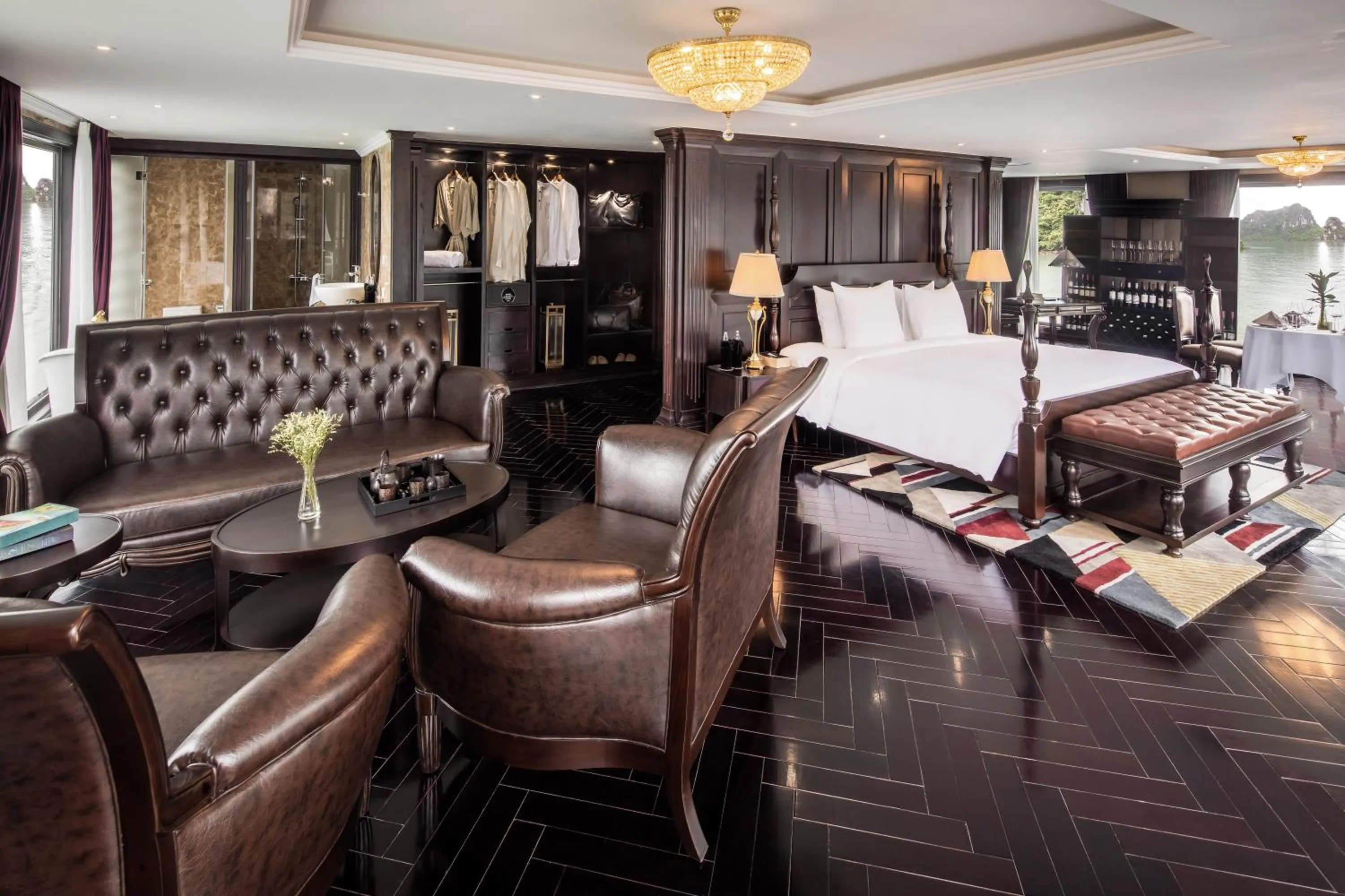 Bedroom in Ambassador Cruise Halong Bay