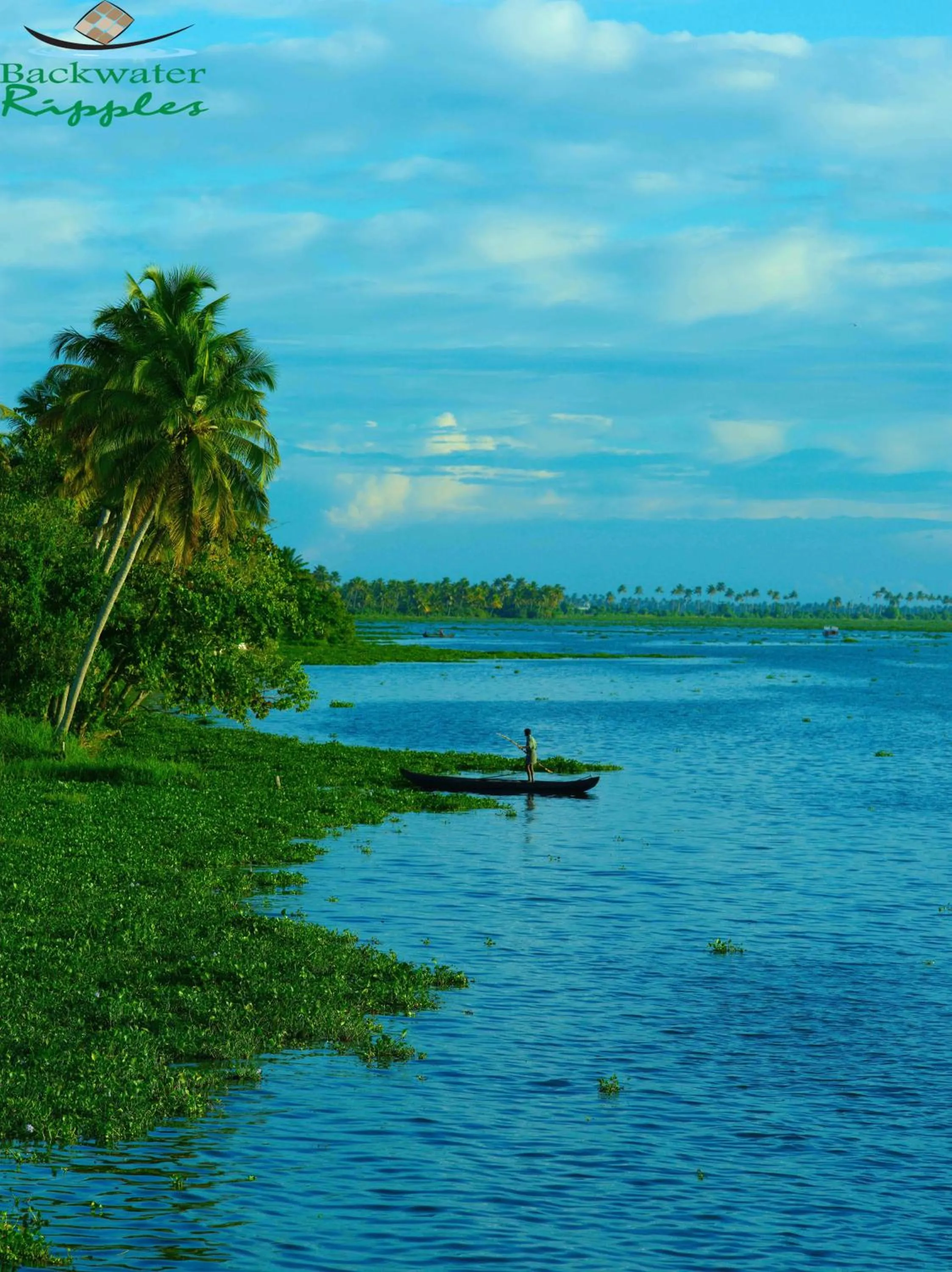 Natural landscape in Backwater Ripples Kumarakom