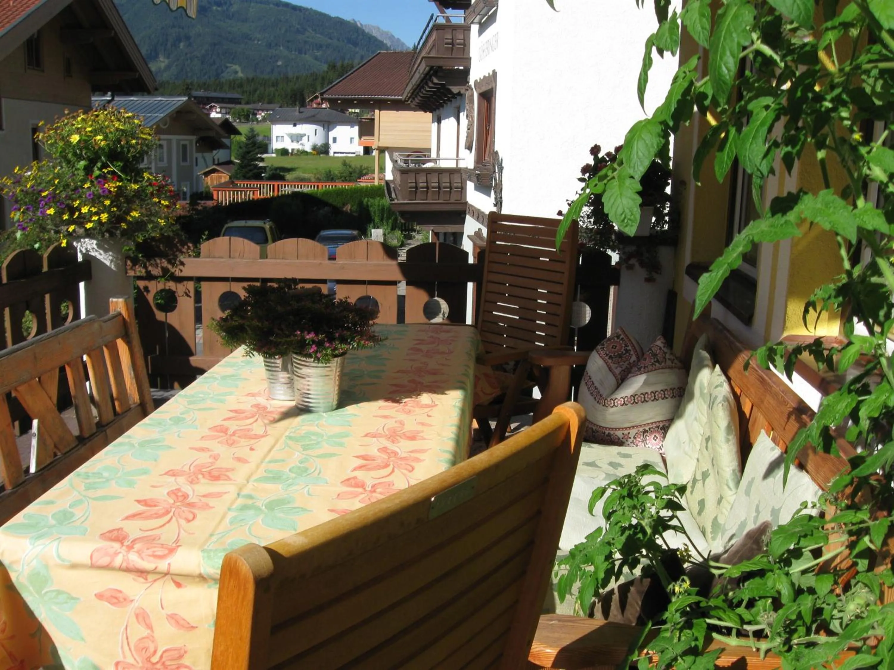 Patio in Hölzl Bed & Breakfast