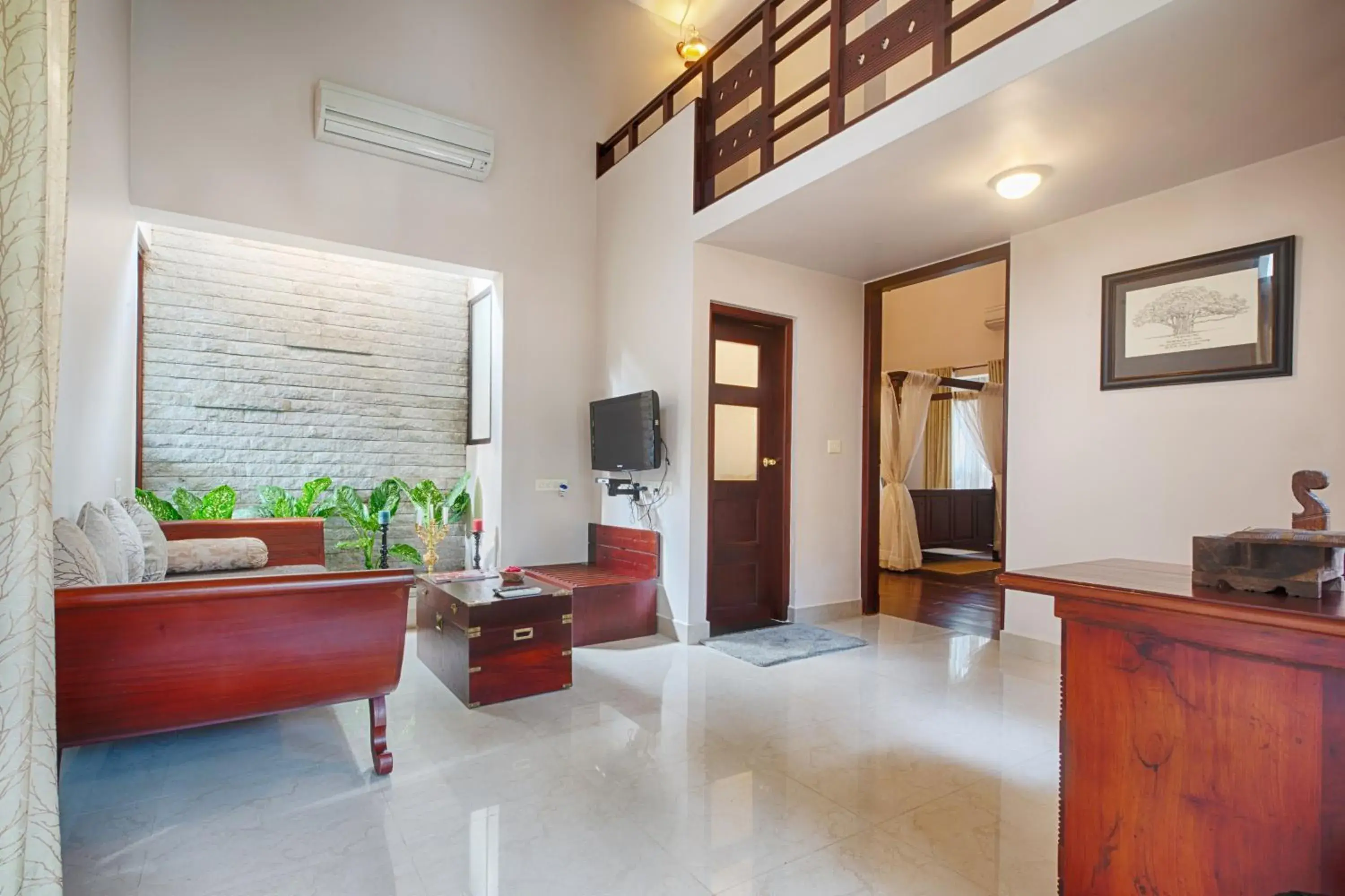 Living room in Greenwoods Resort, Thekkady Living room in Greenwoods Resort, Thekkady