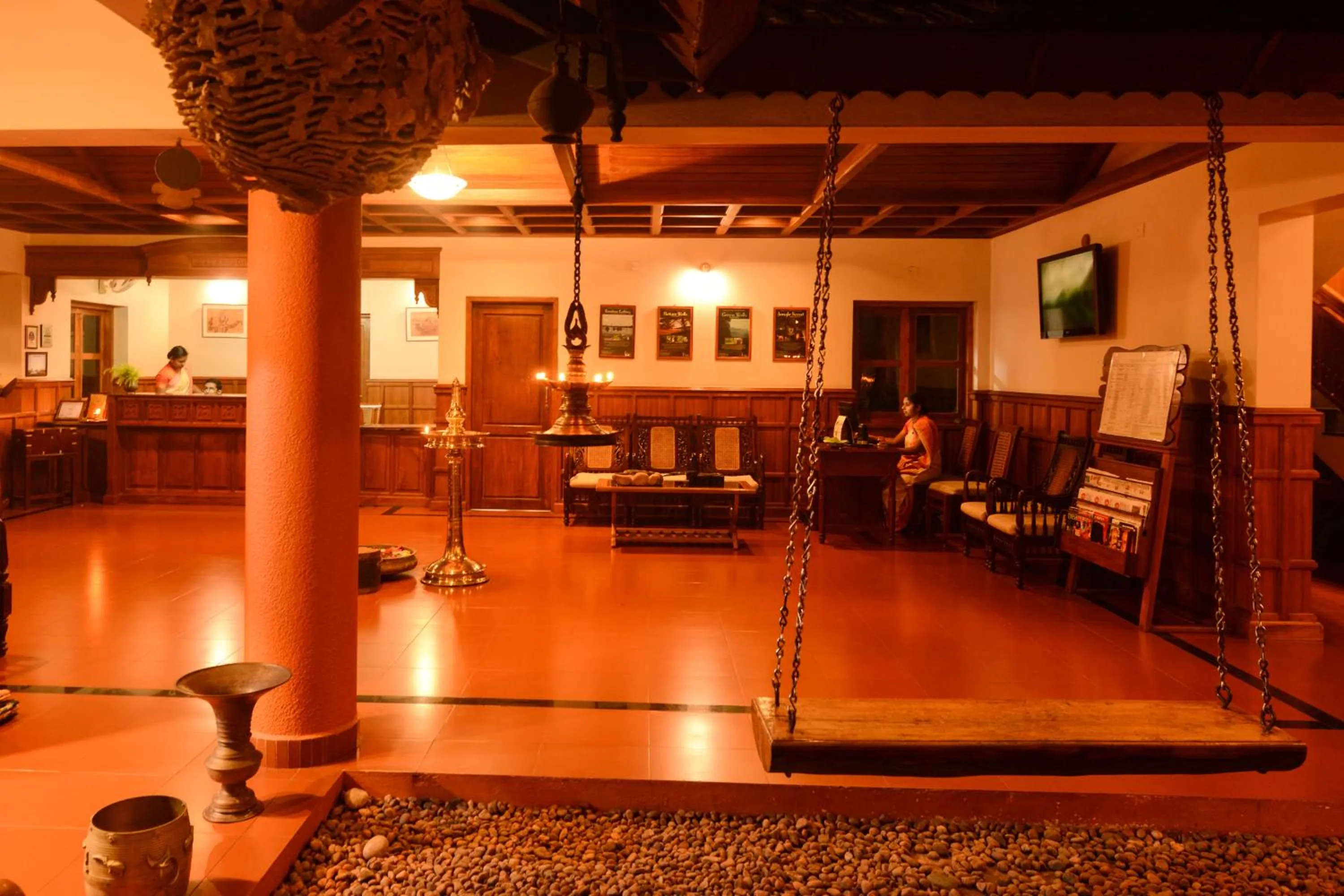 Lobby or reception in Greenwoods Resort, Thekkady