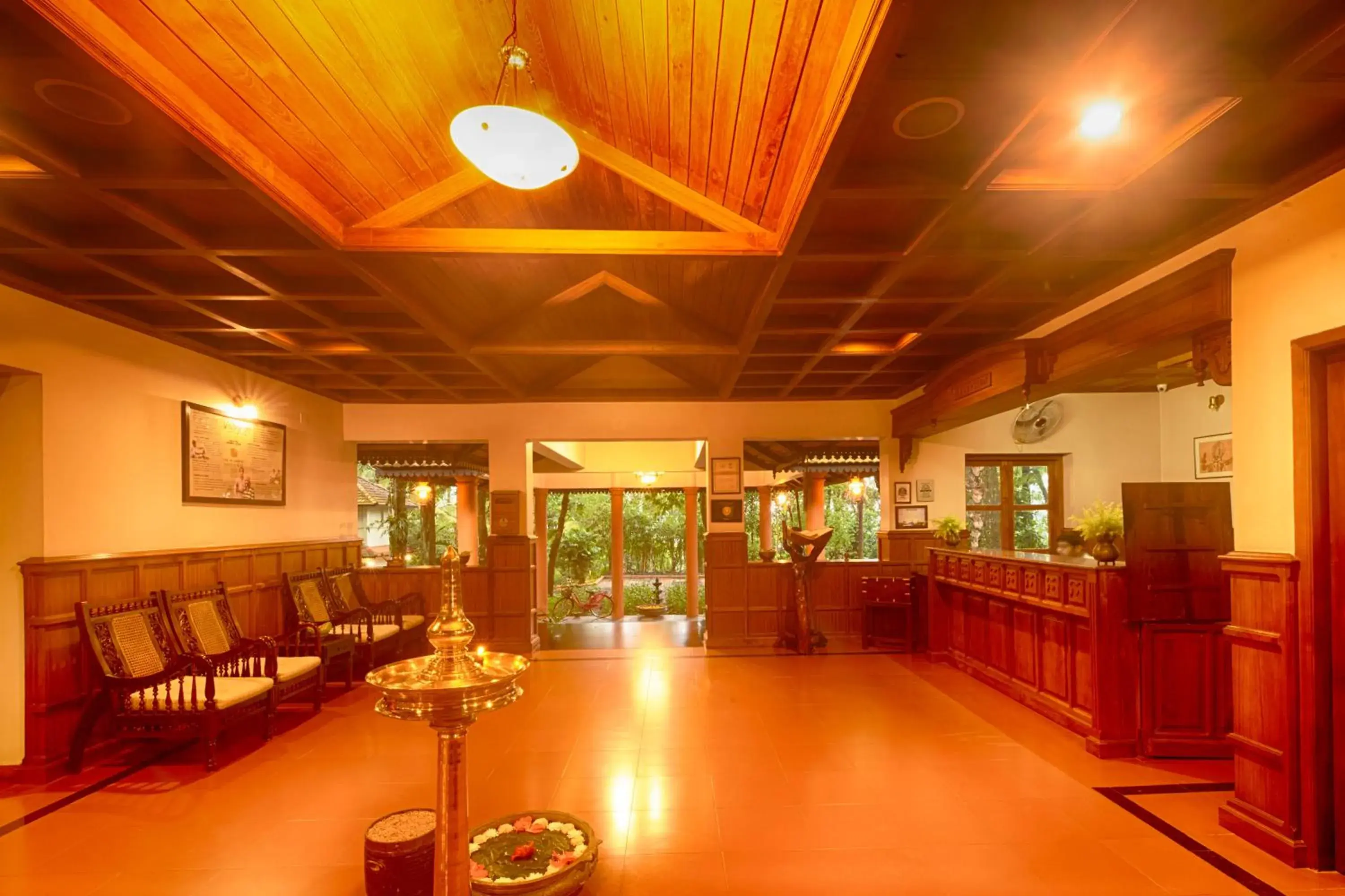 Lobby or reception in Greenwoods Resort, Thekkady Lobby or reception in Greenwoods Resort, Thekkady