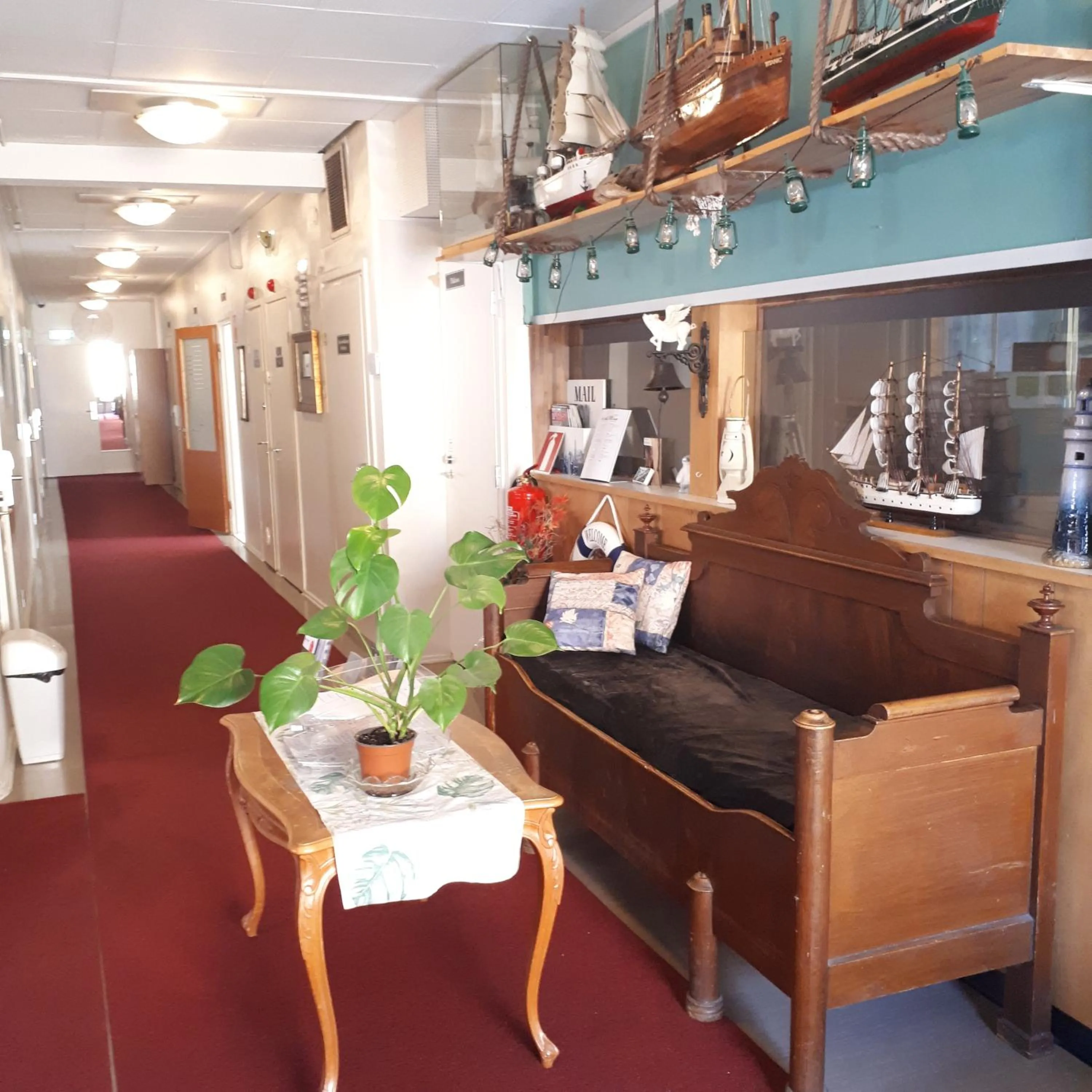 Lobby or reception in Hostel River