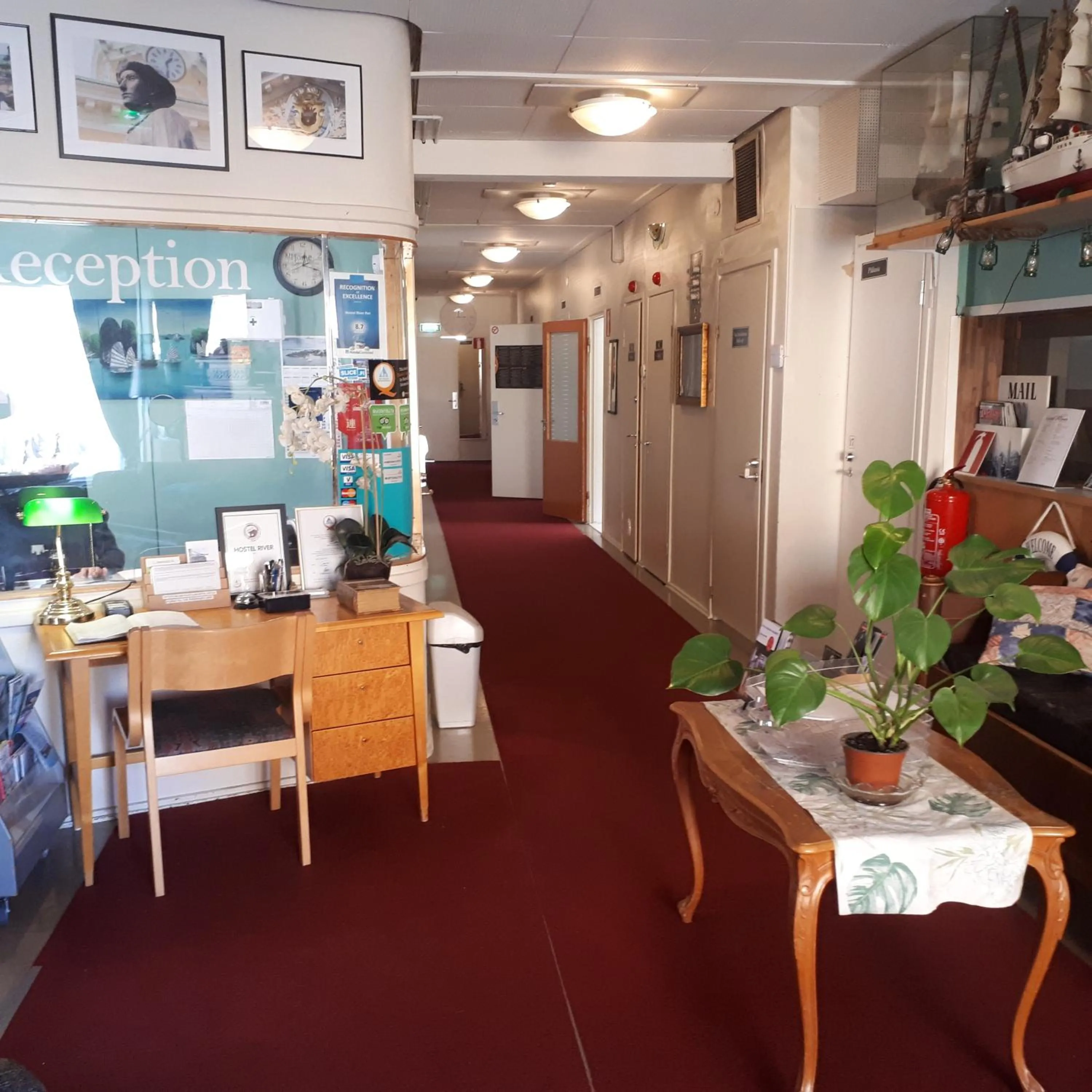 Lobby or reception in Hostel River