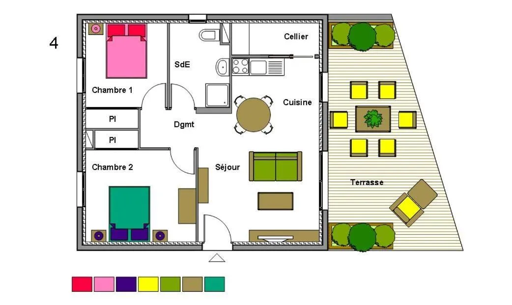 Photo of the whole room in Résidence Le Clos Saint Paul