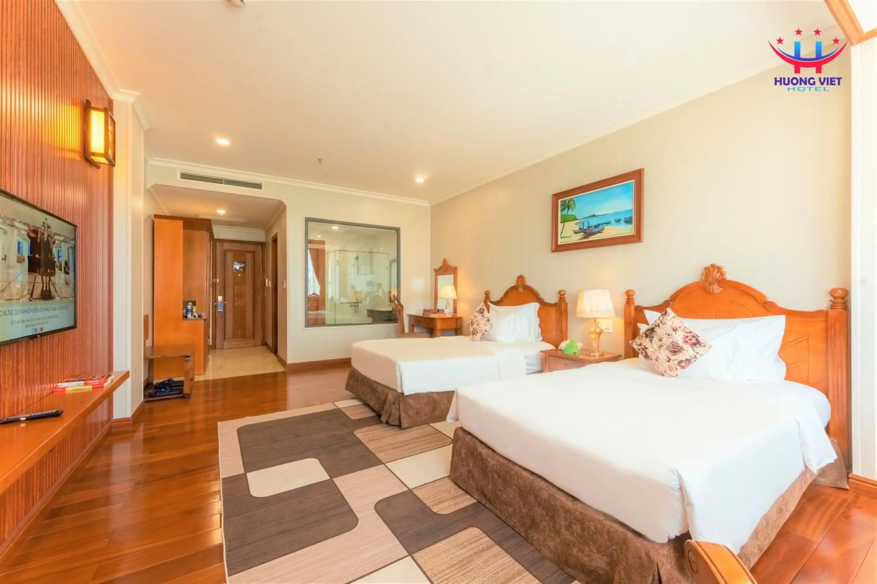 Bedroom, Bed in Huong Viet Hotel Quy Nhon - Beachfront Bedroom, Bed in Huong Viet Hotel Quy Nhon - Beachfront