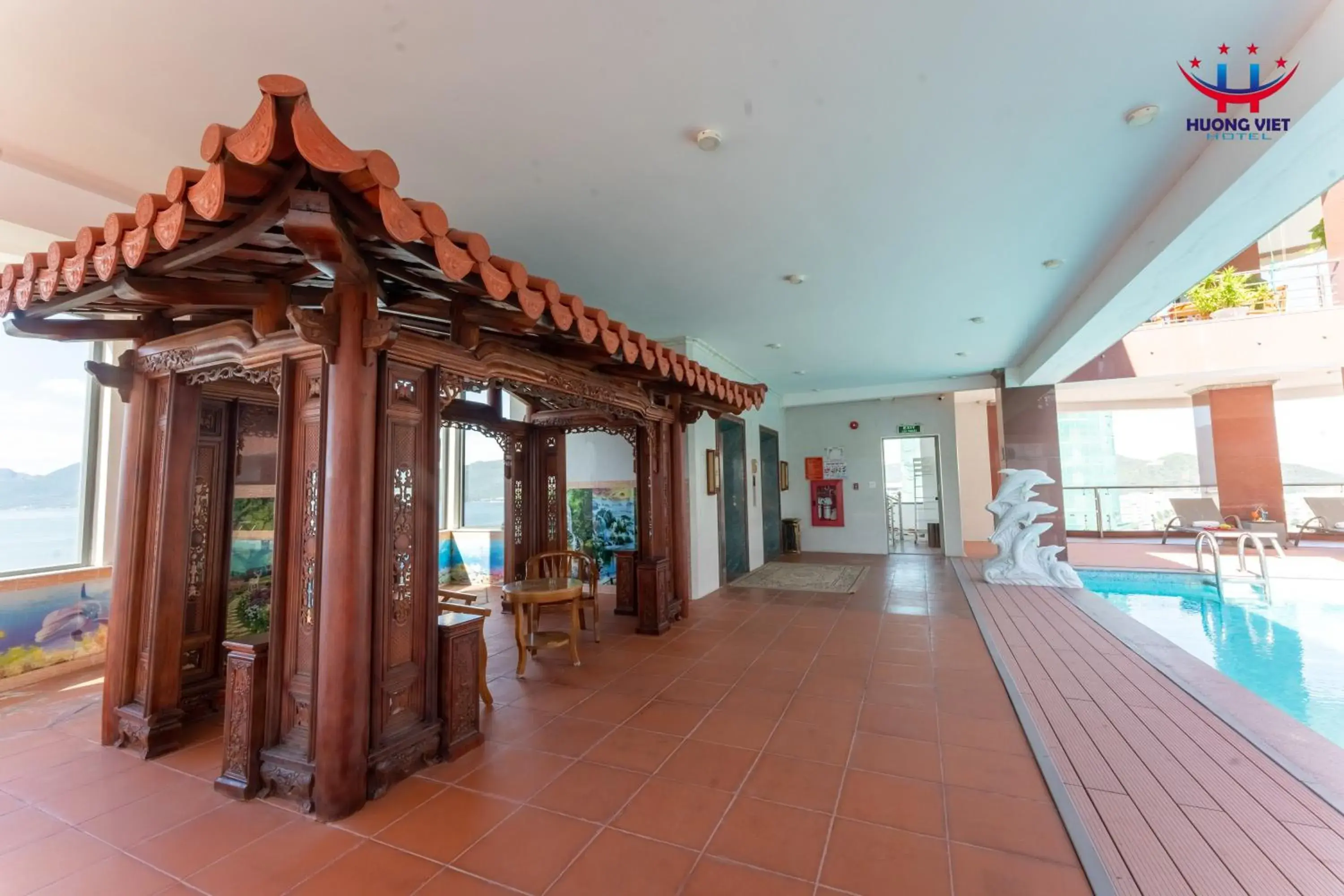 Swimming pool in Huong Viet Hotel Quy Nhon - Beachfront Swimming pool in Huong Viet Hotel Quy Nhon - Beachfront