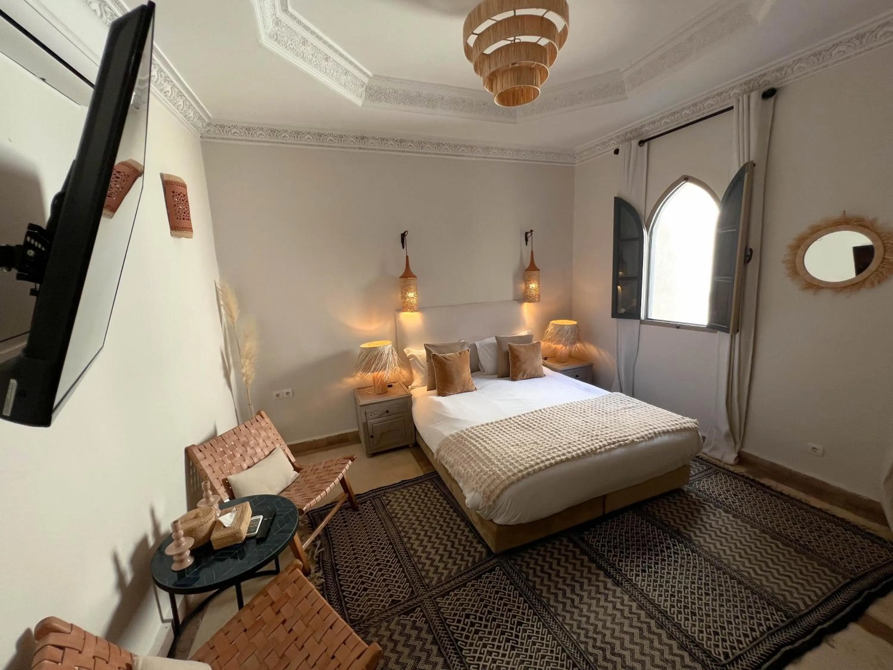 Bed in Riad Jonan & Spa