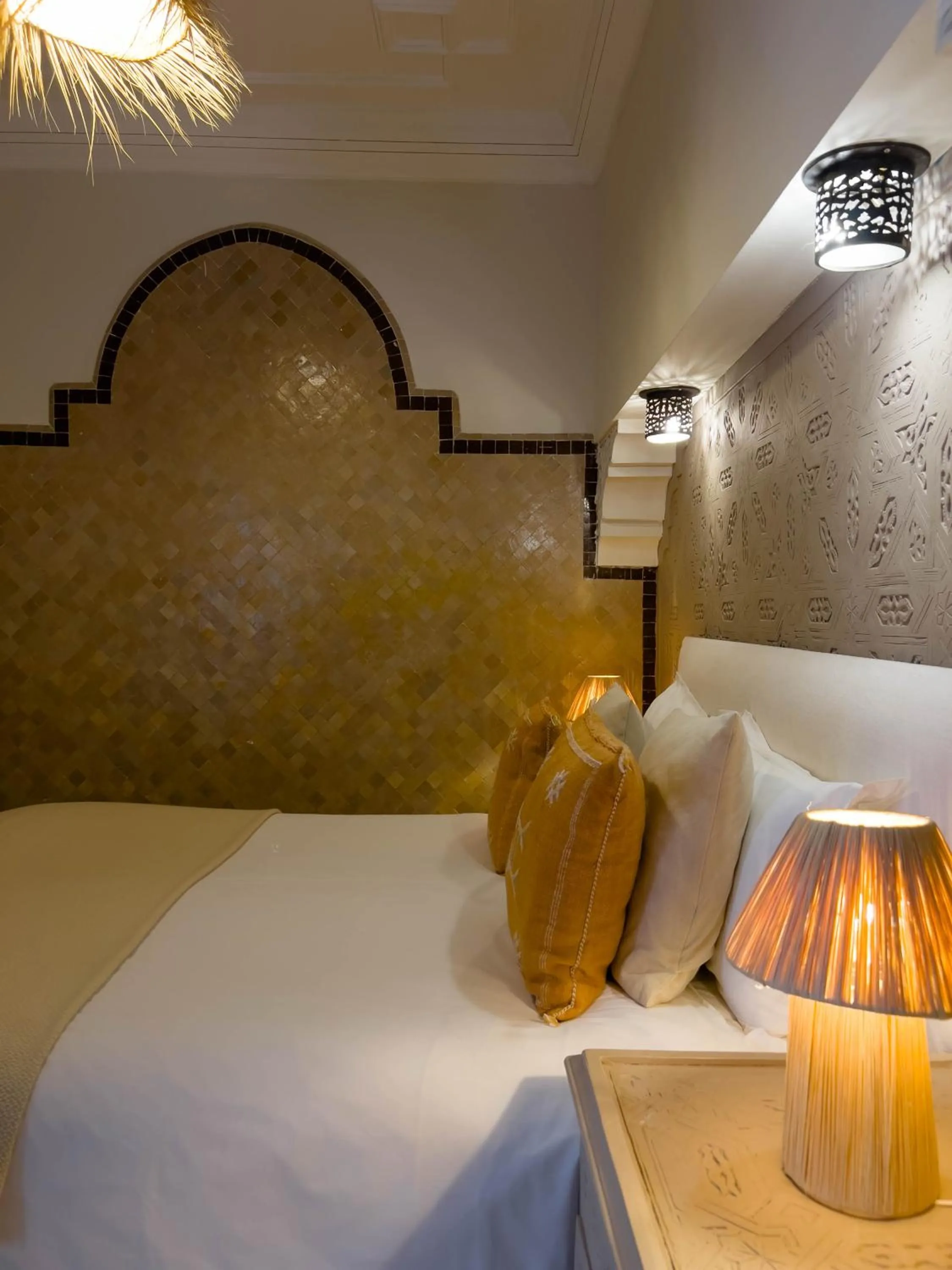 Bed in Riad Jonan & Spa