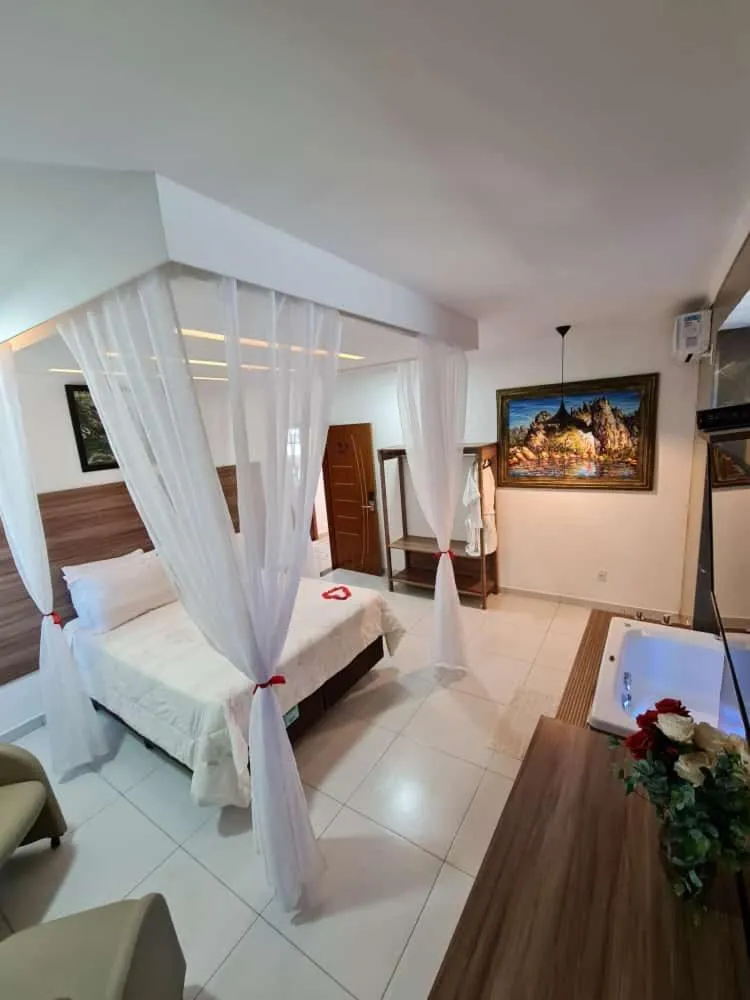 Bed in Pousada Araras