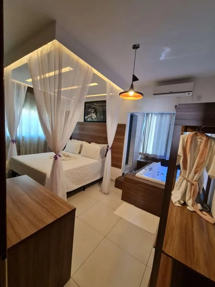 Bed in Pousada Araras