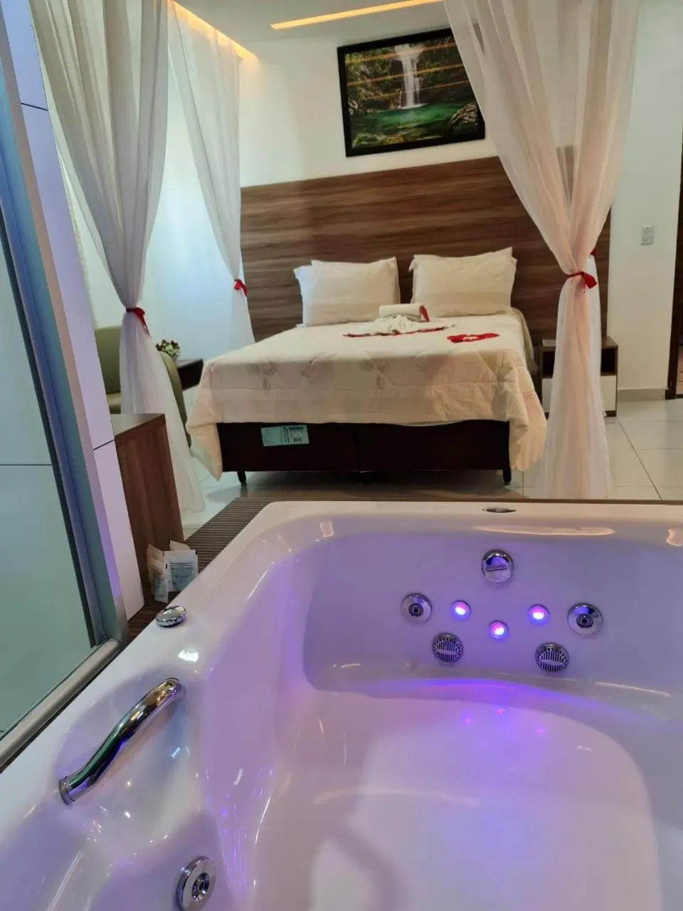 Bed in Pousada Araras