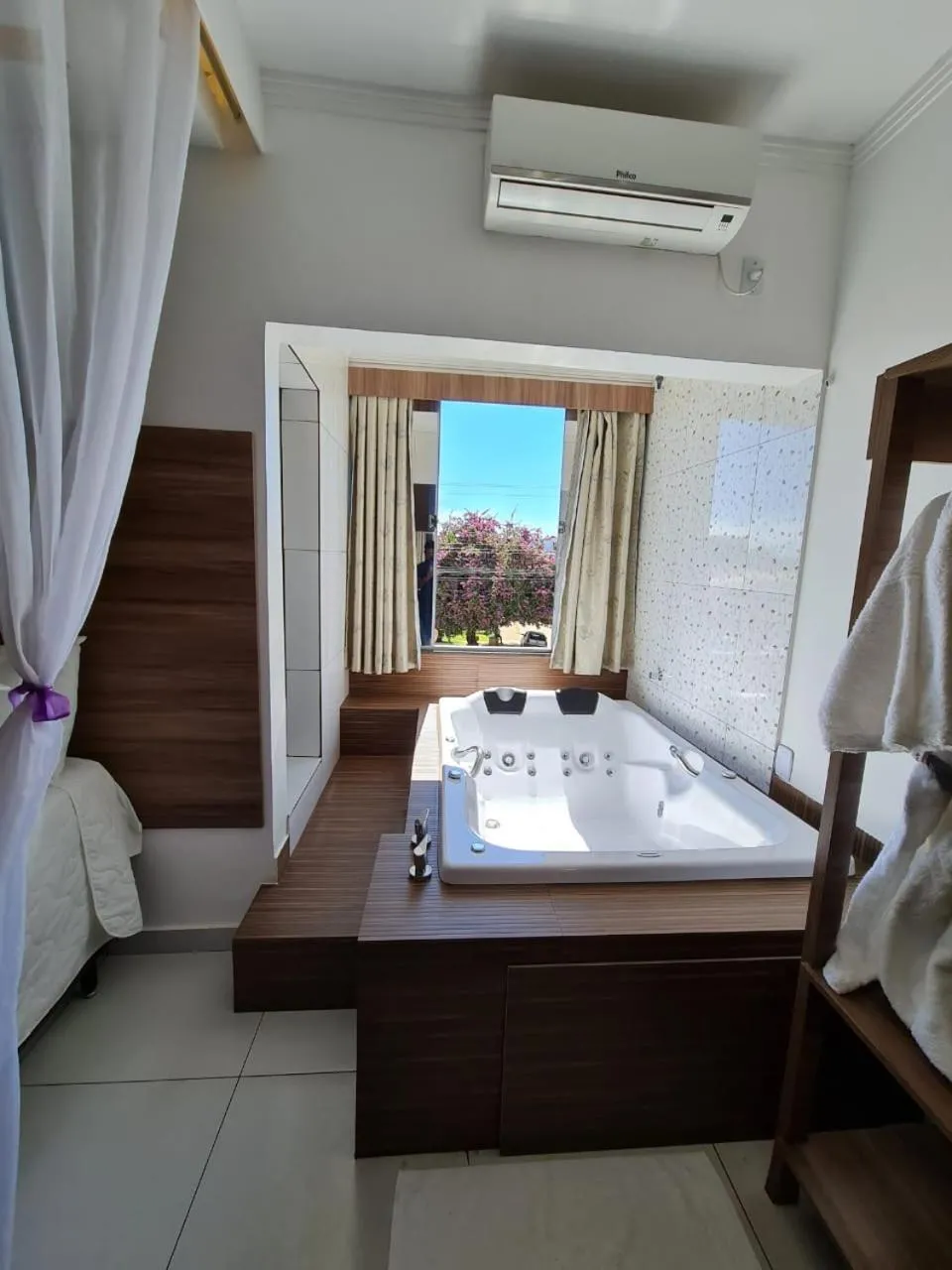 Bed in Pousada Araras