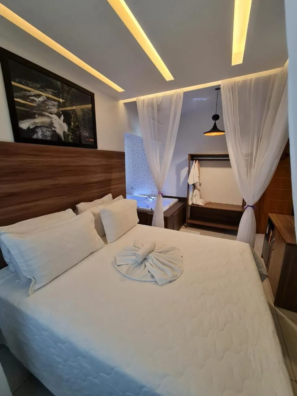 Bed in Pousada Araras