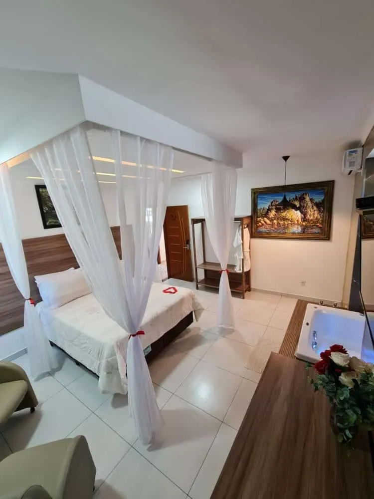 Bed in Pousada Araras