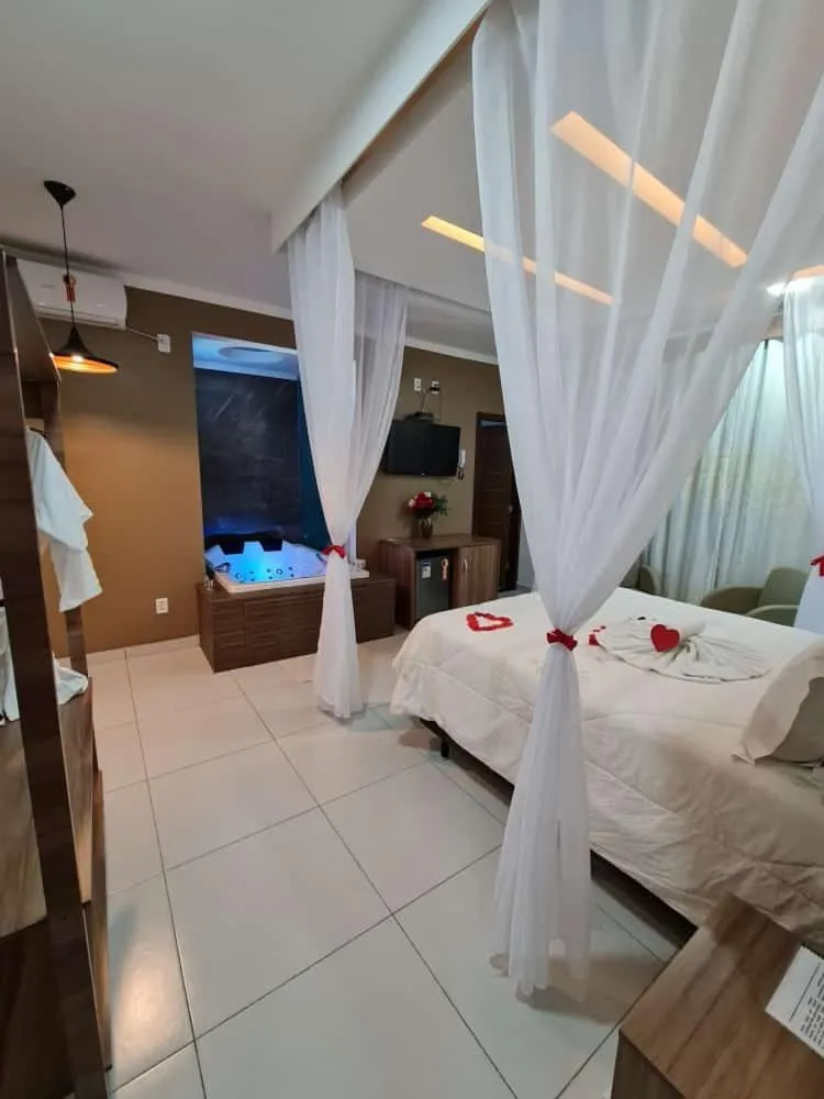 Bed in Pousada Araras
