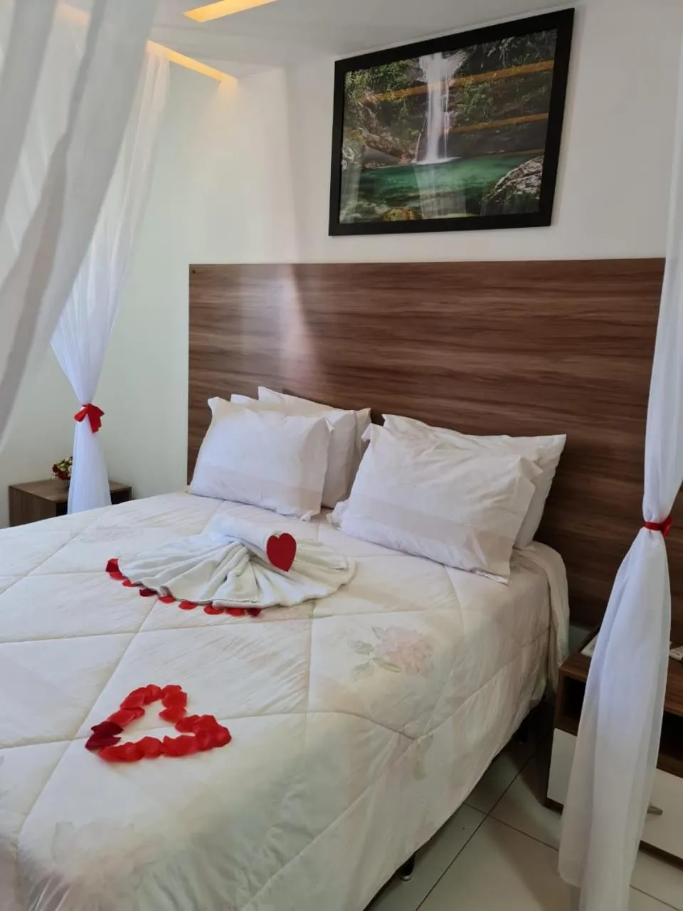 Bed in Pousada Araras