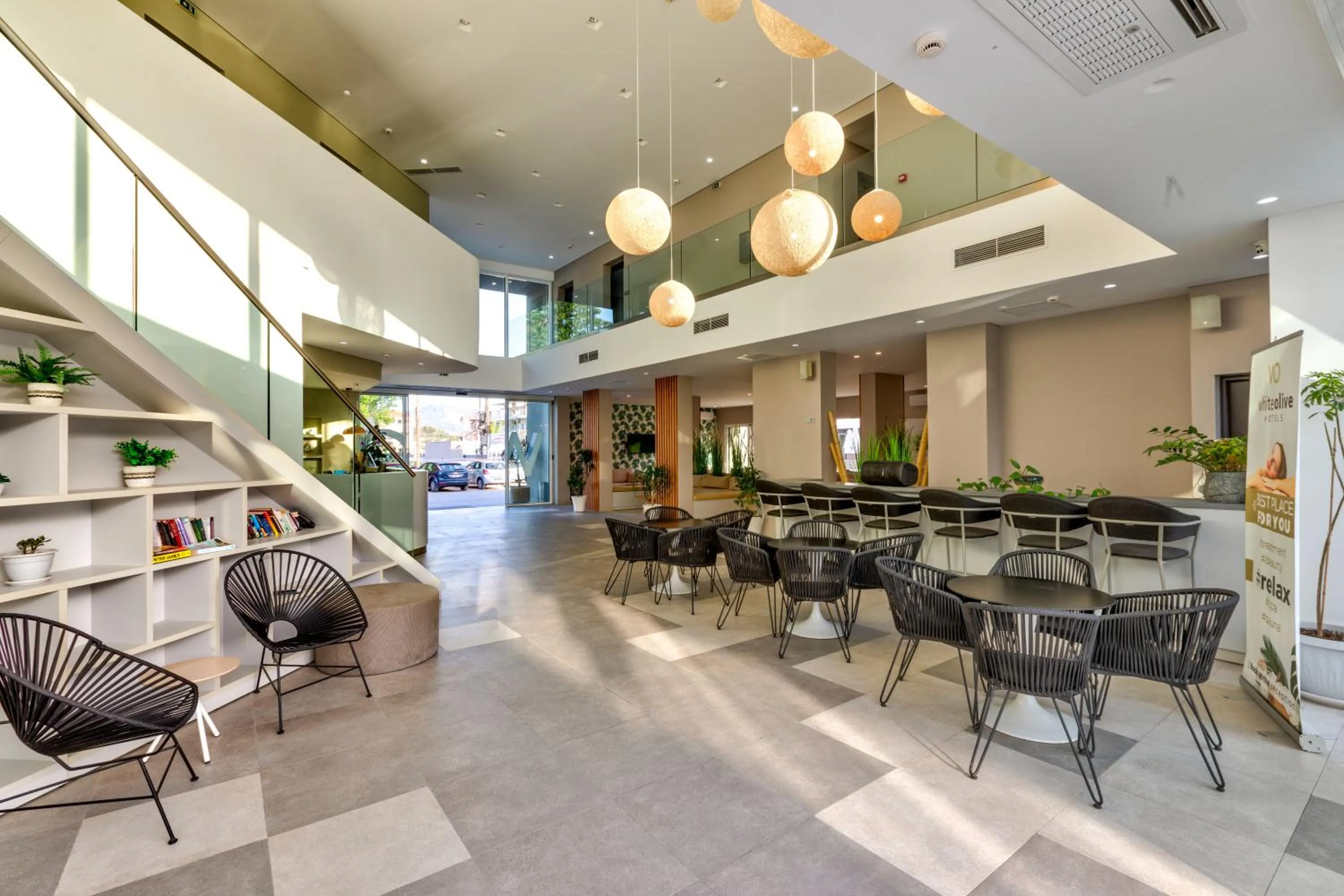 Lobby or reception in White Olive Premium Laganas
