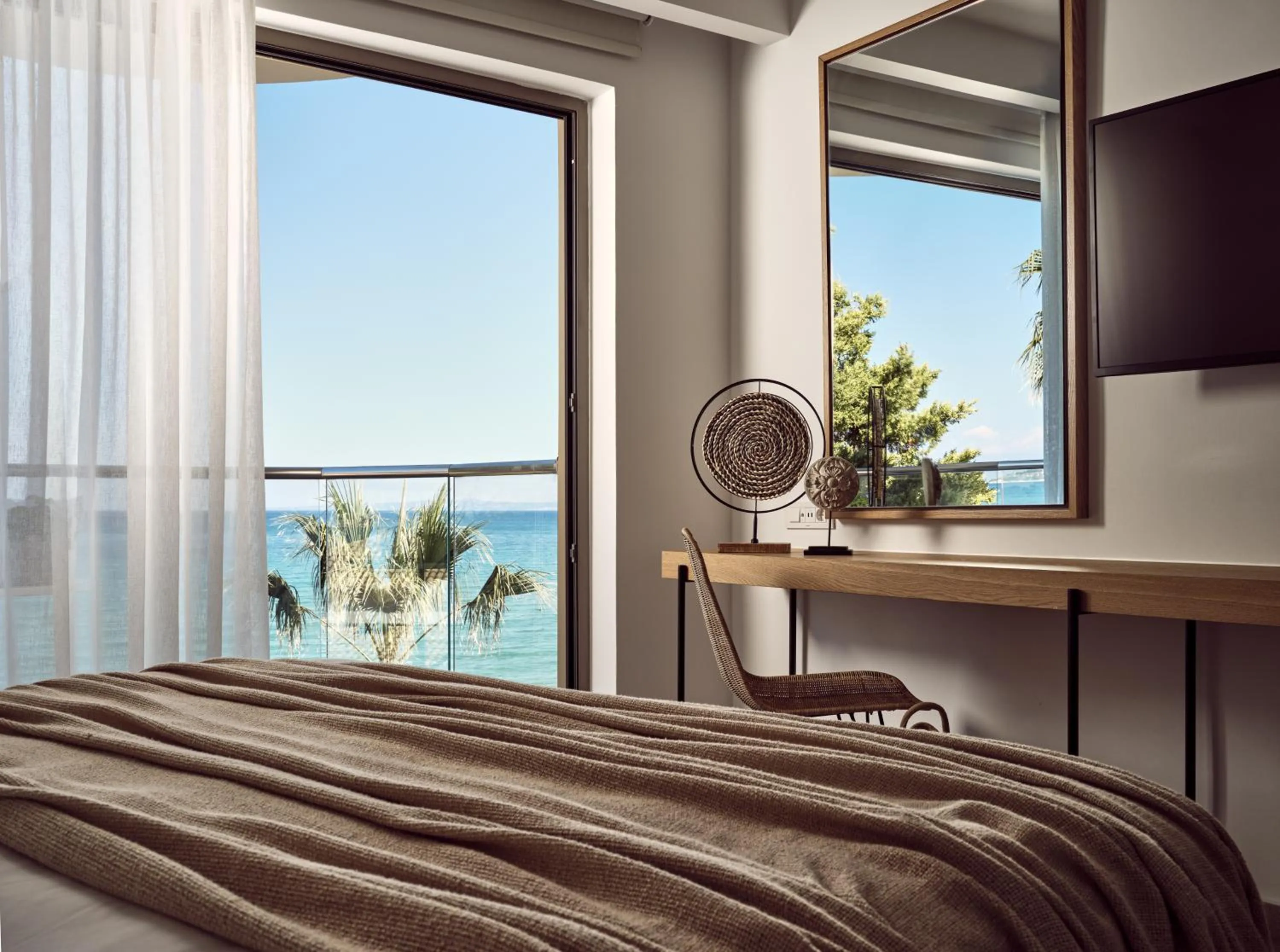 Bed in Windmill Bay Hotel