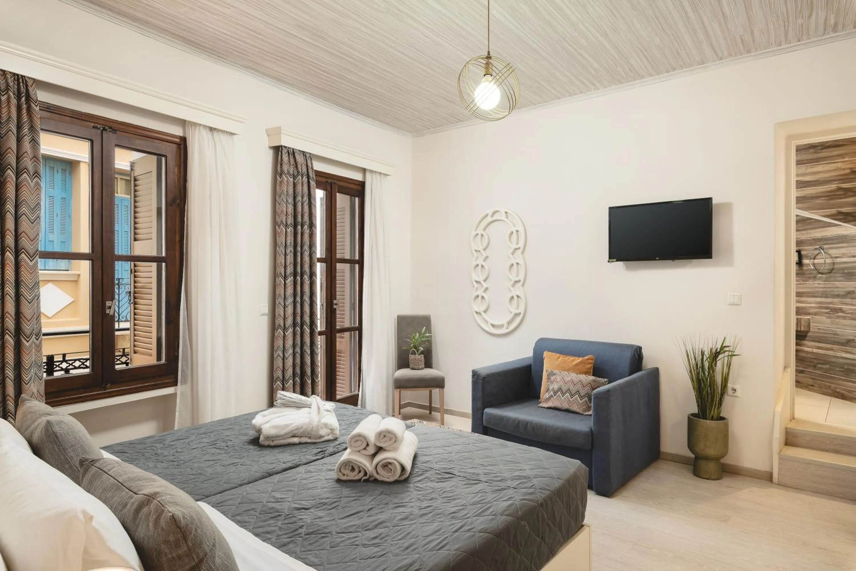 Bed in Elia Palazzo Hotel