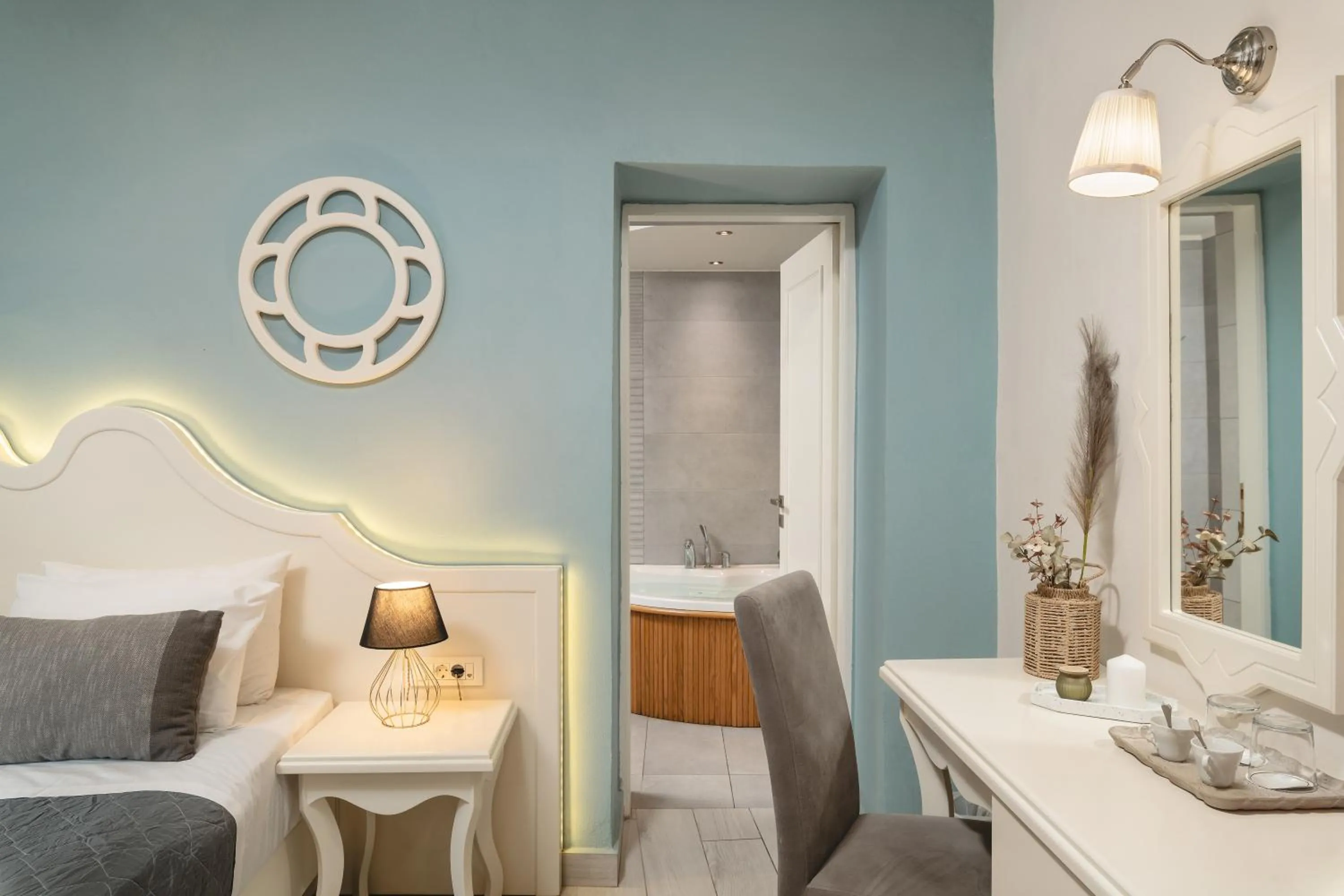 Bed in Elia Palazzo Hotel