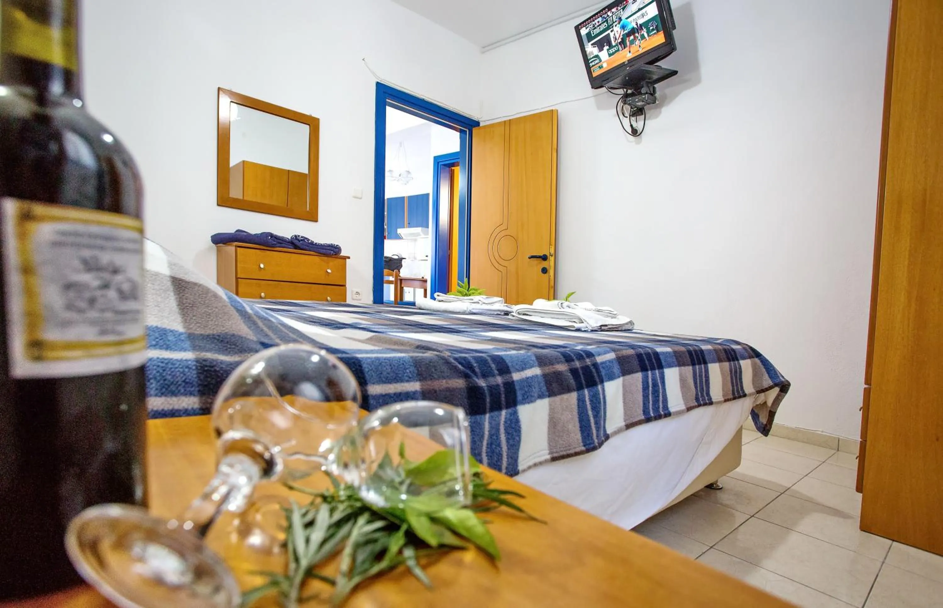 Bed in The Blue Beach Apartments