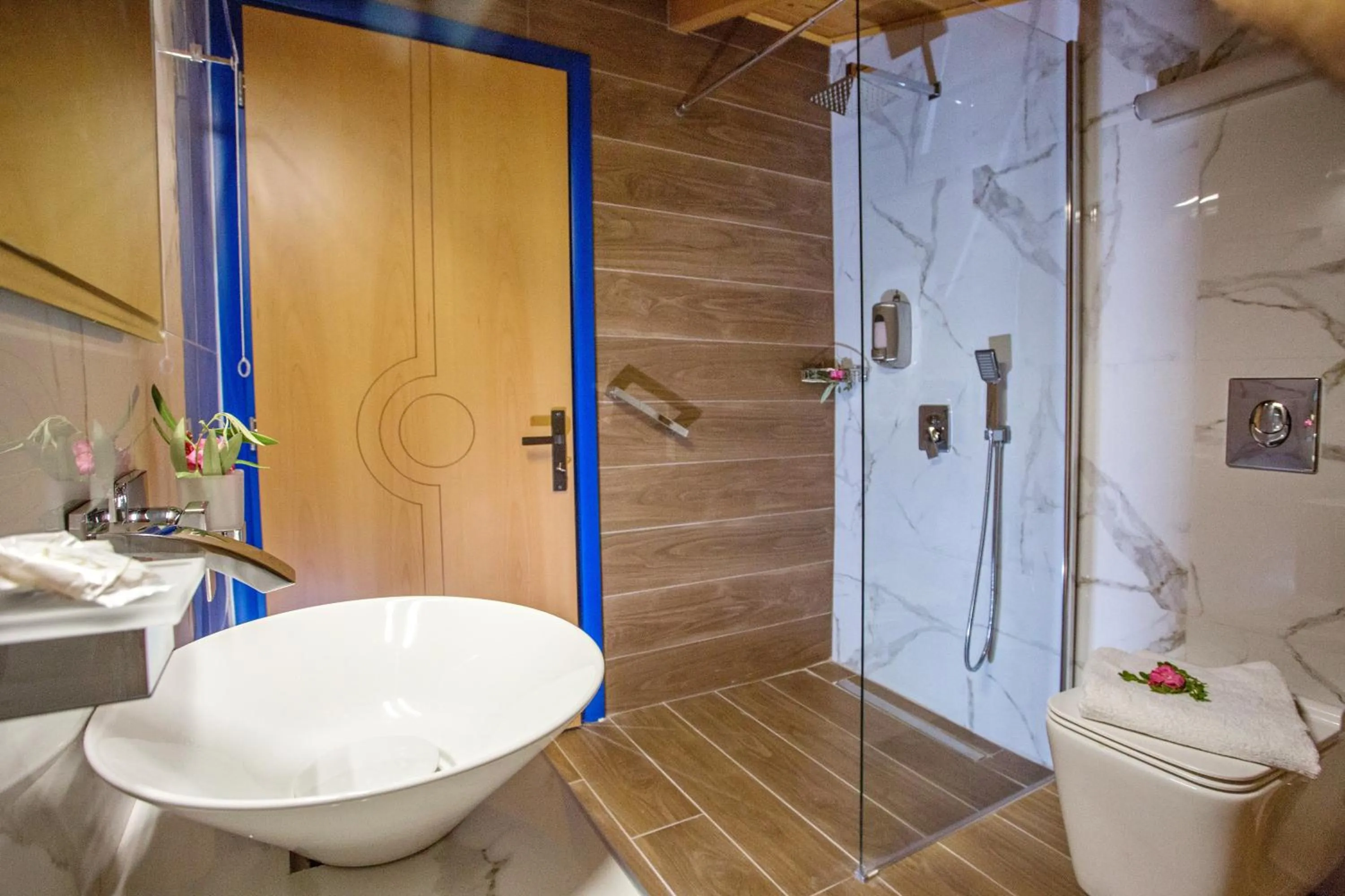 Shower in The Blue Beach Apartments