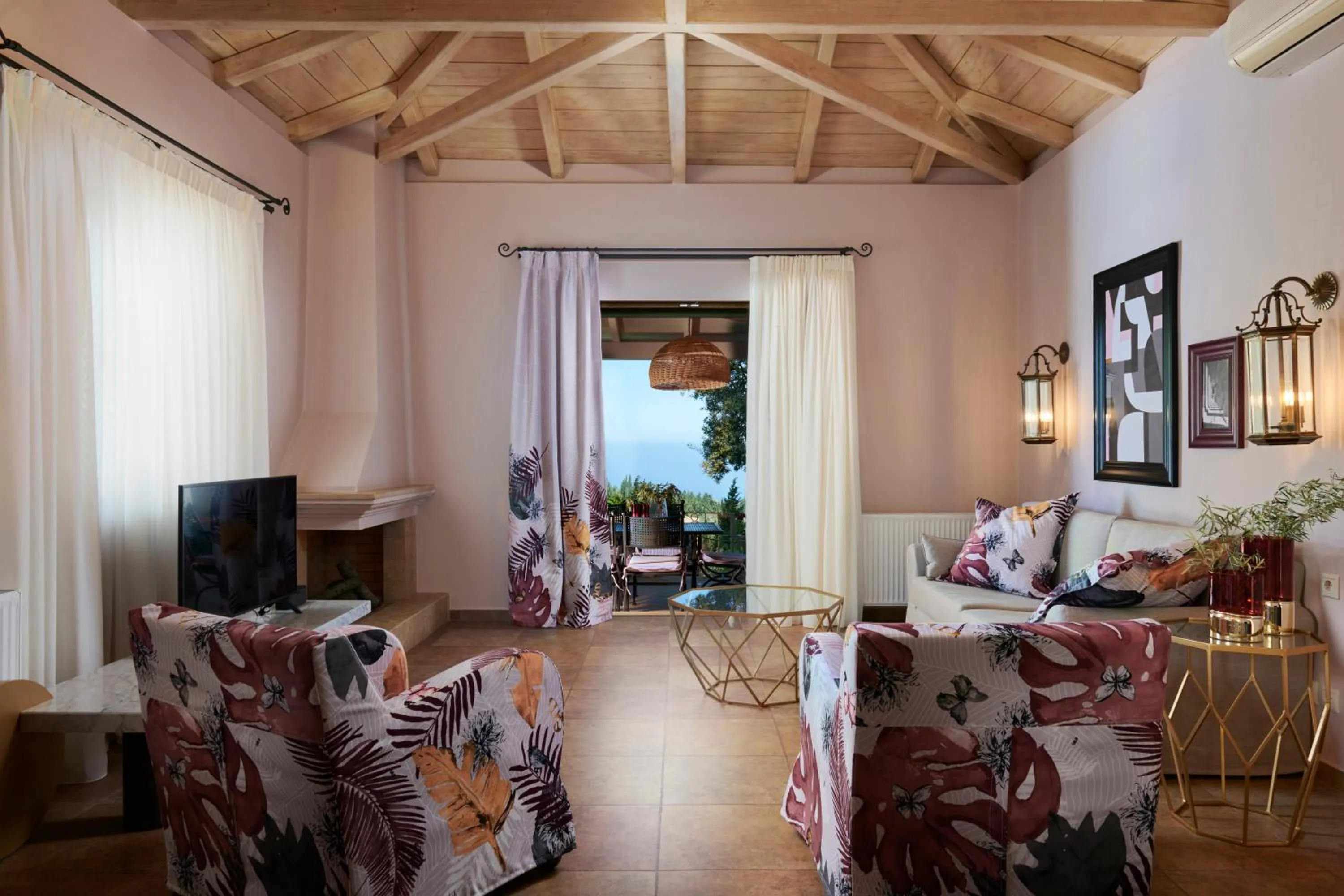 Living room in Artblue Villas