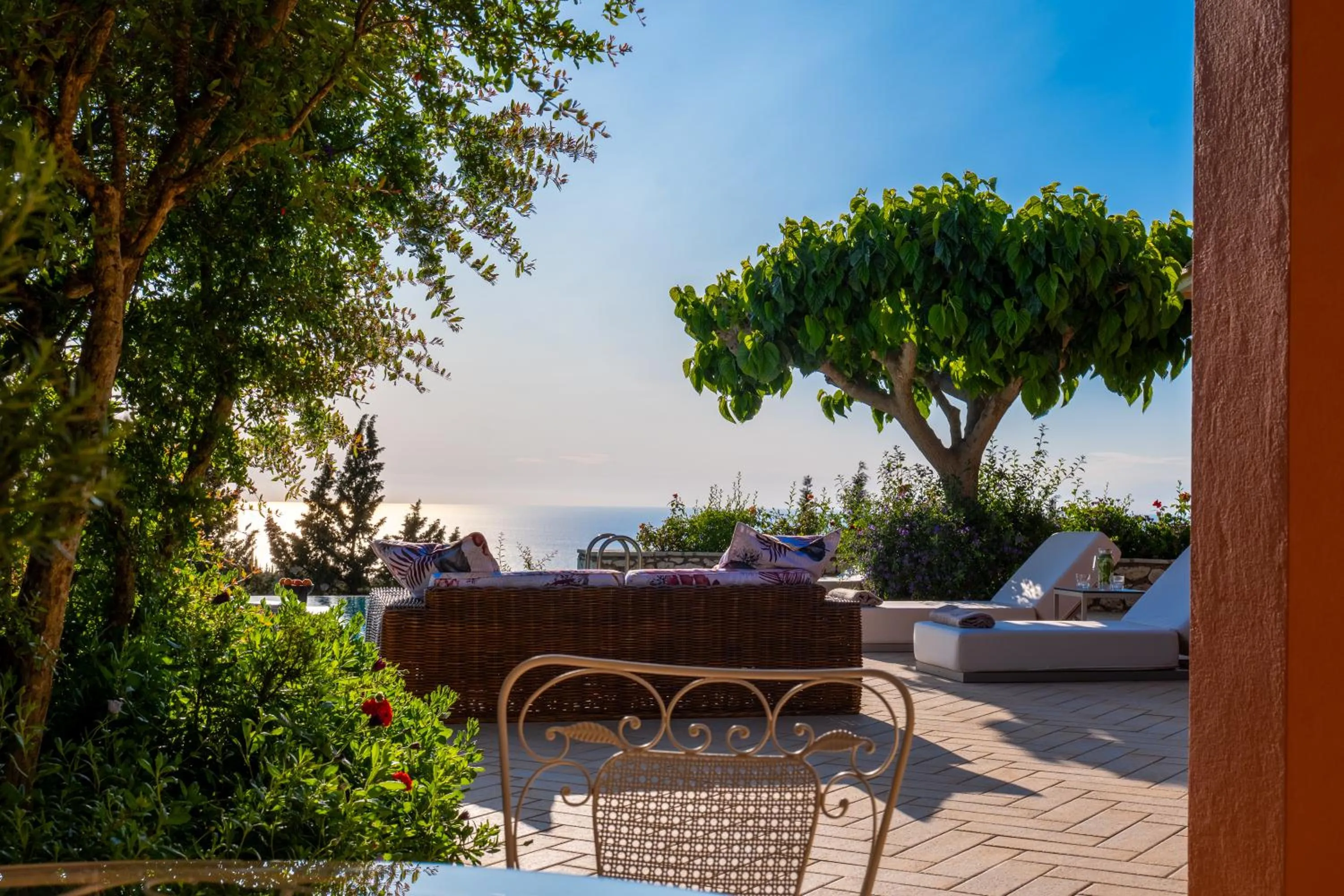 Seating area in Artblue Villas