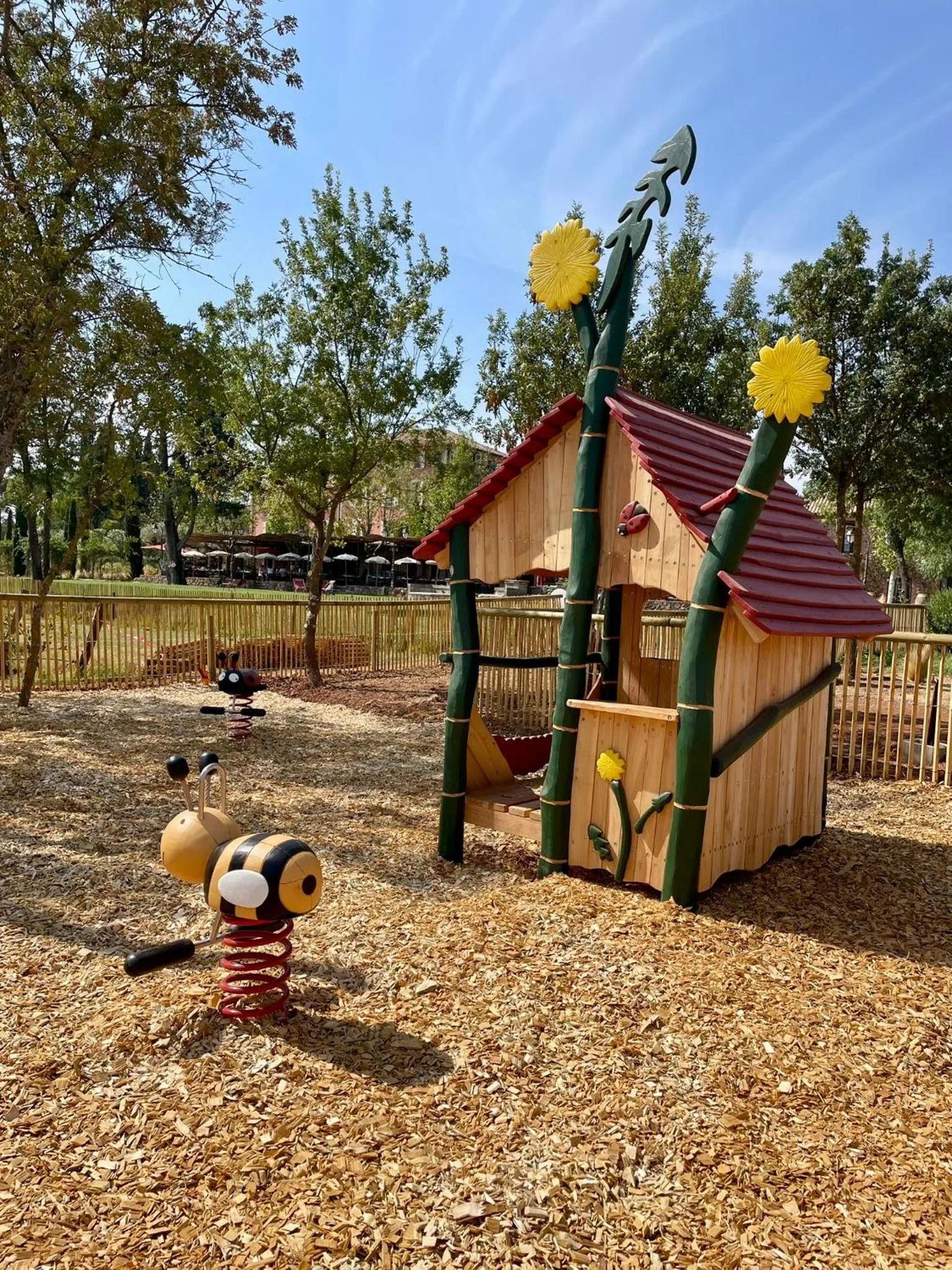 Children play ground in Château Saint Roux Le Luc-Le Cannet des Maures