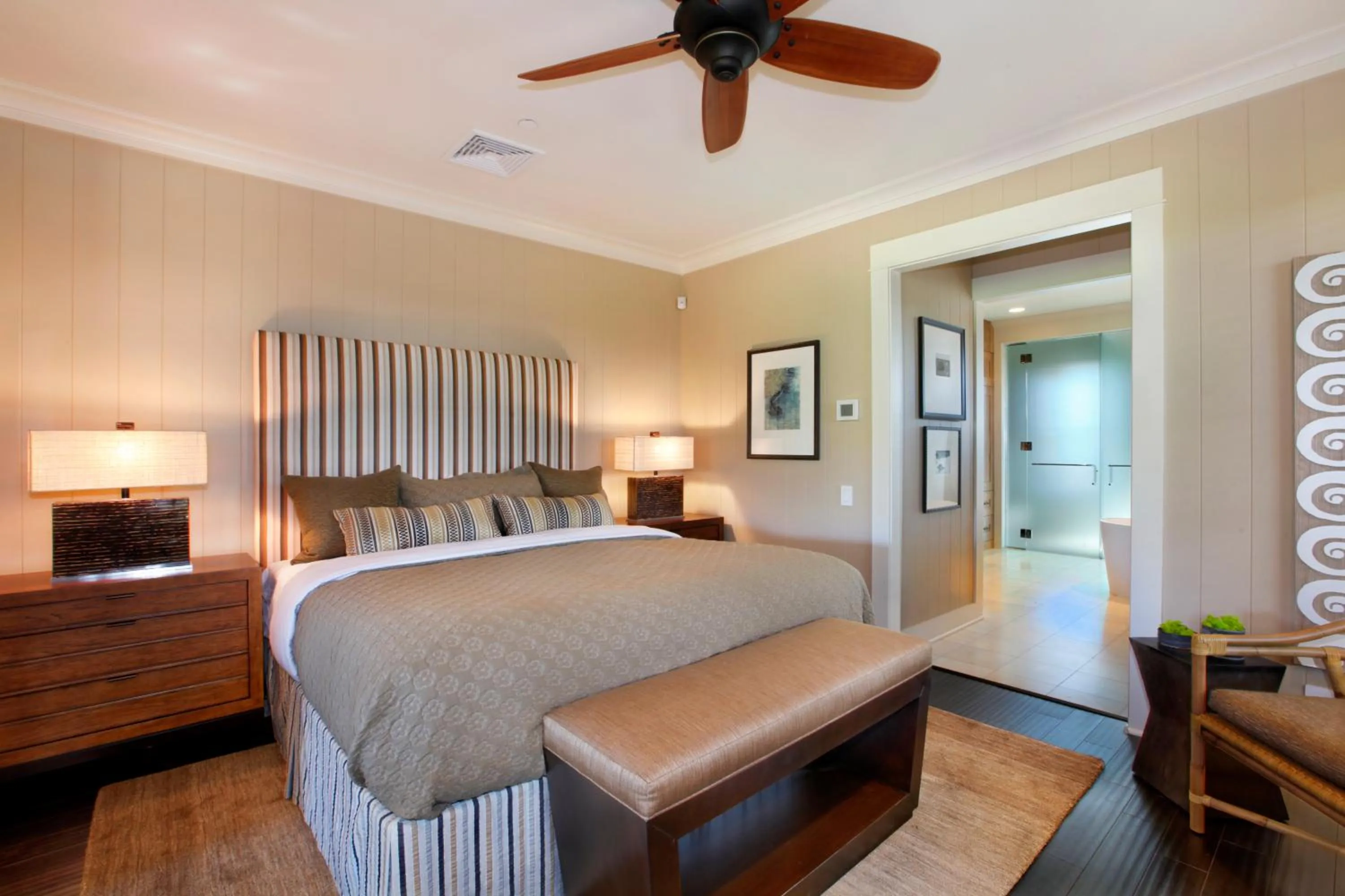 Bed in The Lodge at Kukuiula - CoralTree Residence Collection