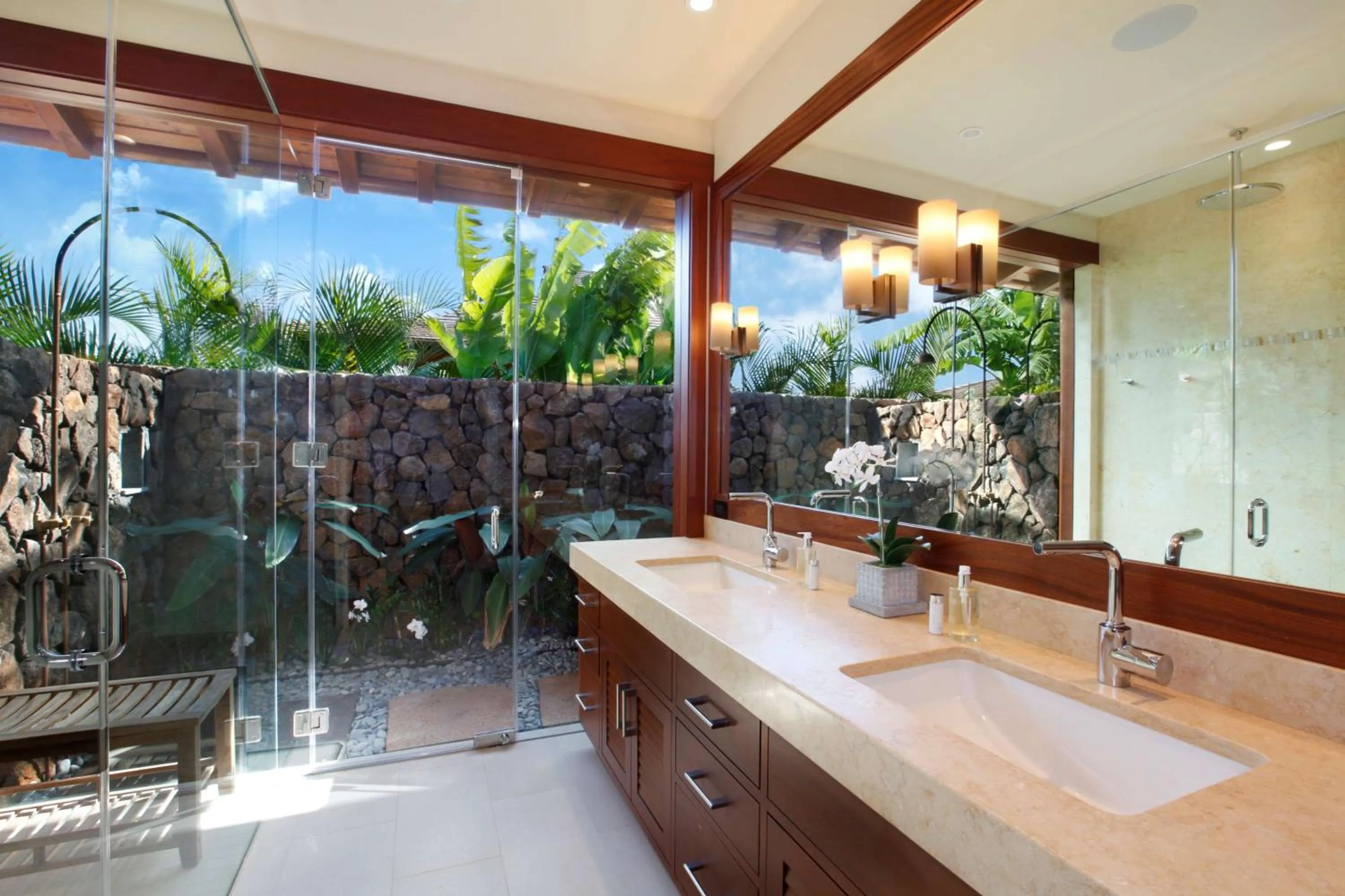 Bathroom in The Lodge at Kukuiula - CoralTree Residence Collection