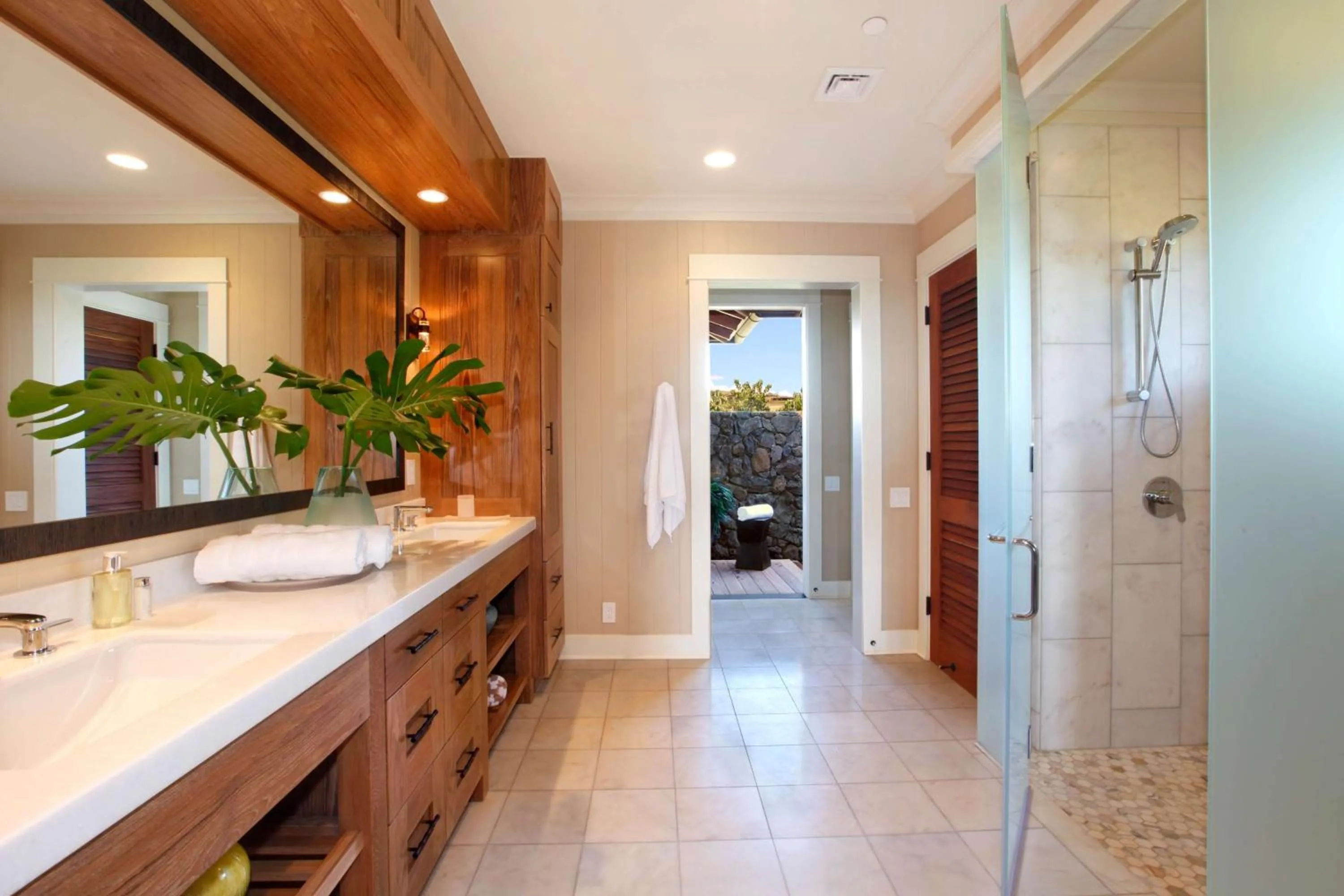 Bathroom in The Lodge at Kukuiula - CoralTree Residence Collection