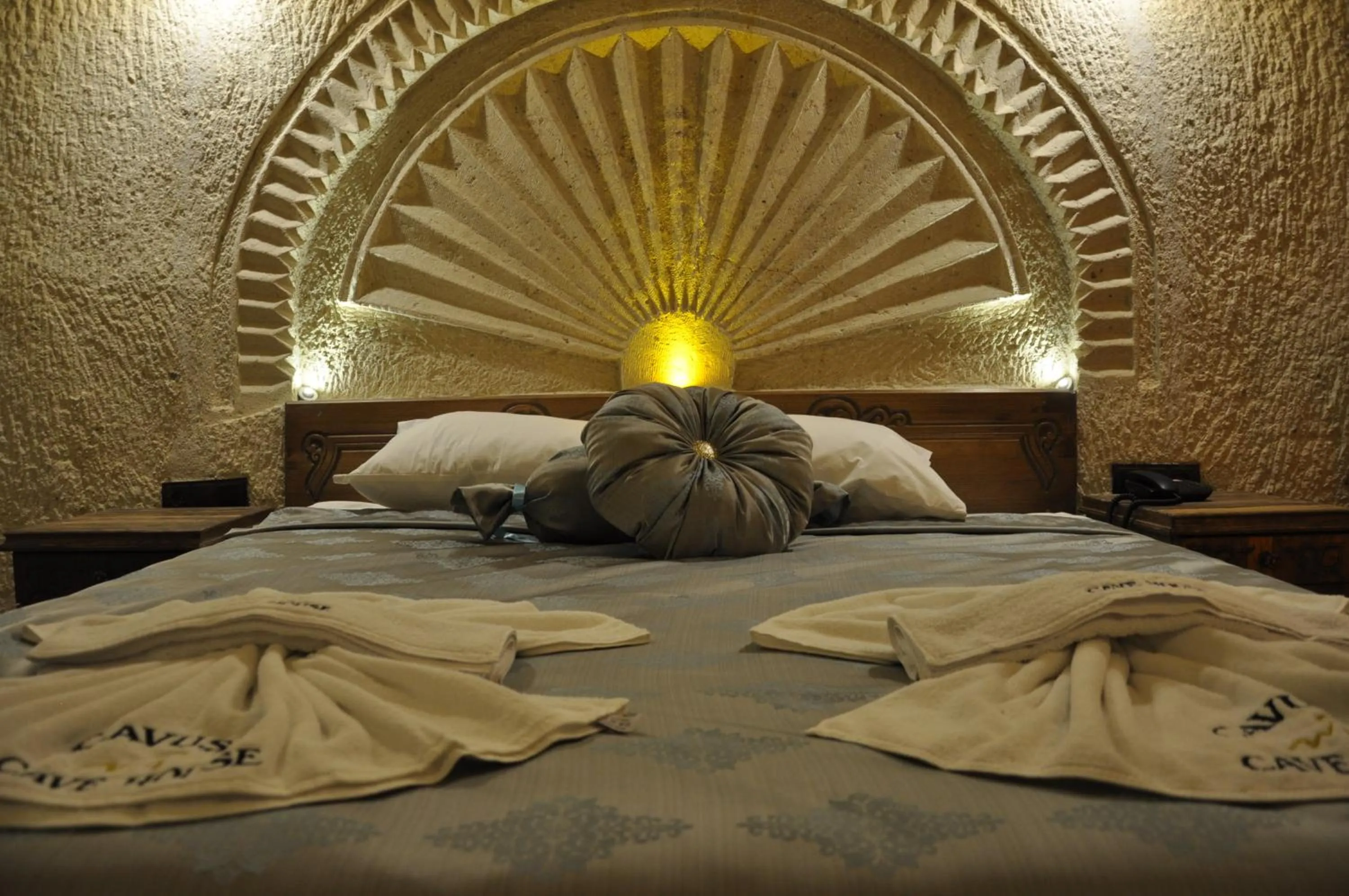 Bed in Çavuşin Cave House-Cappadocia