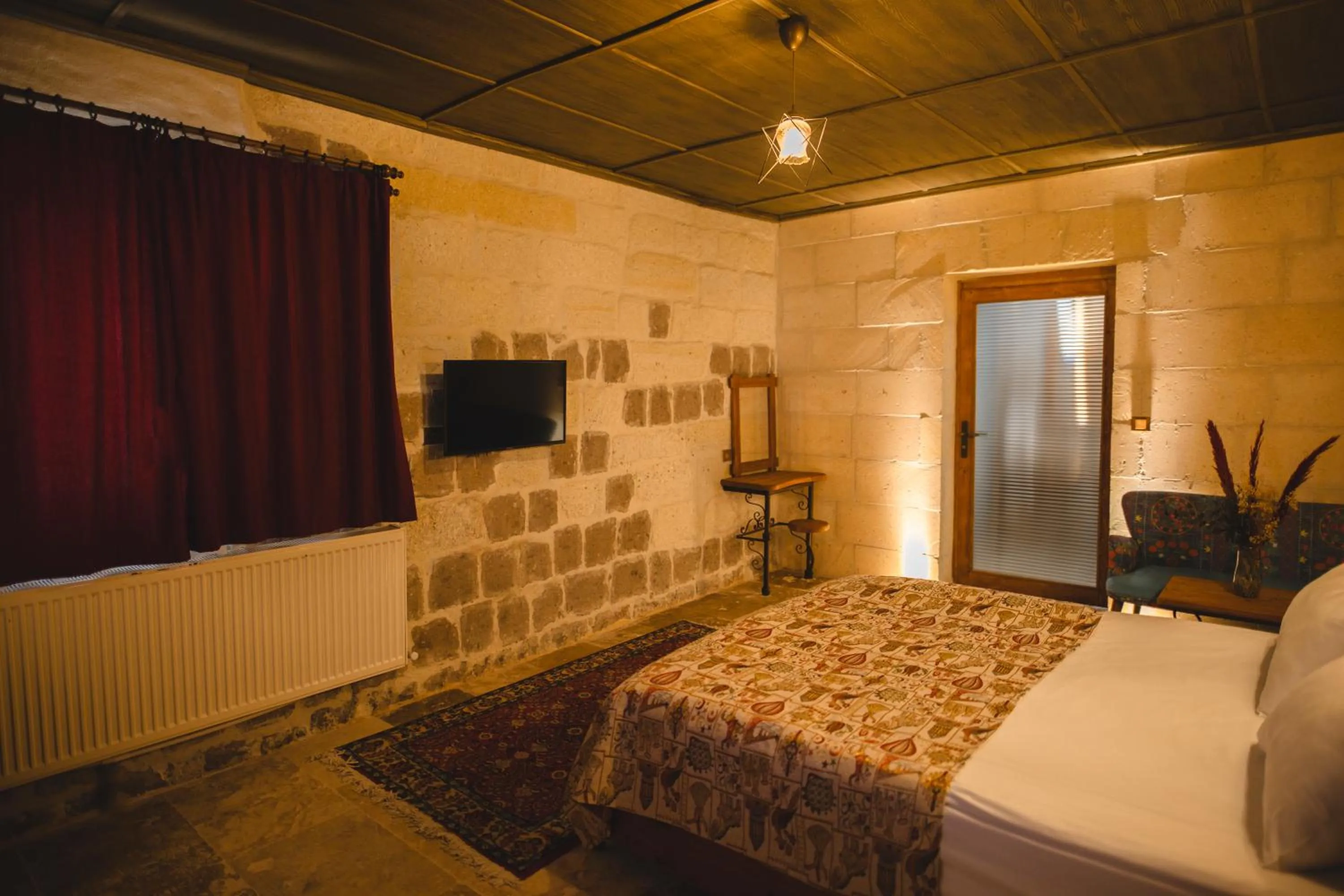 Bed in Çavuşin Cave House-Cappadocia