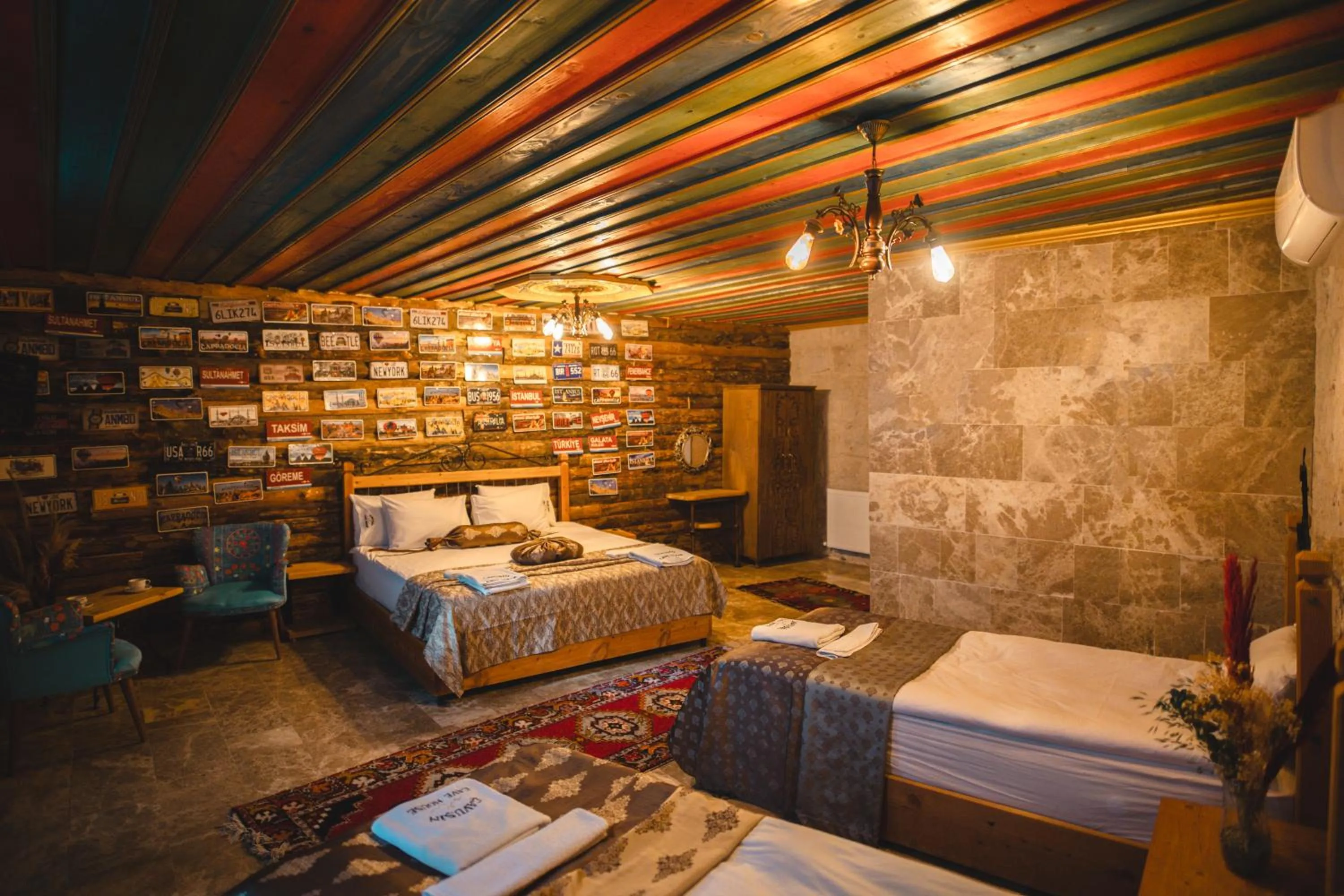 Bed in Çavuşin Cave House-Cappadocia